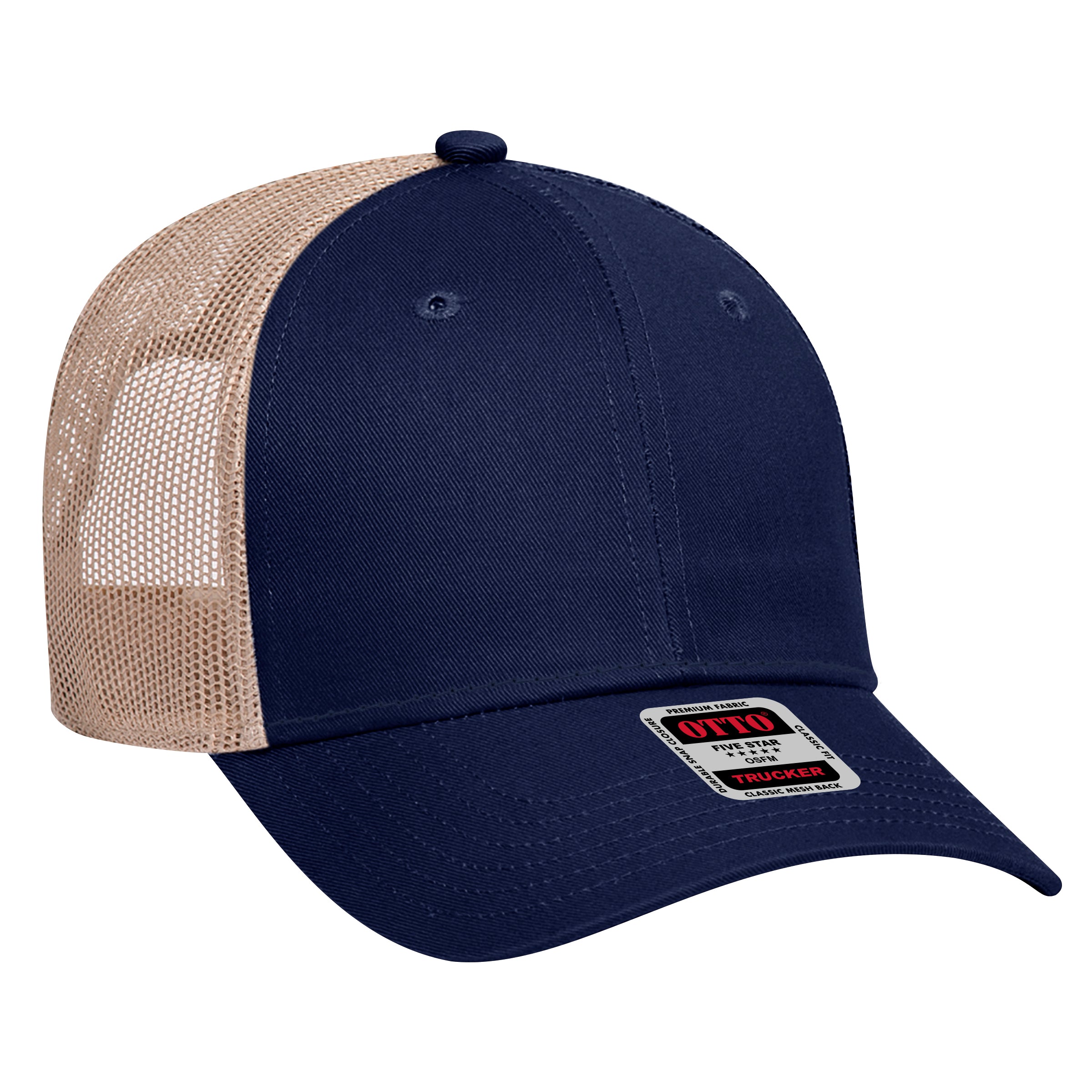 83-473 OTTO CAP 6 Panel Low Profile Mesh Back Trucker Hat