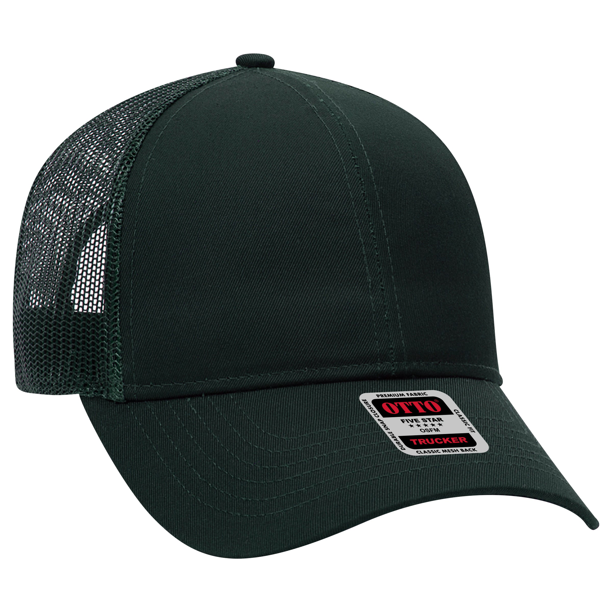 30-287 OTTO CAP 6 Panel Mid Profile Mesh Back Trucker Hat