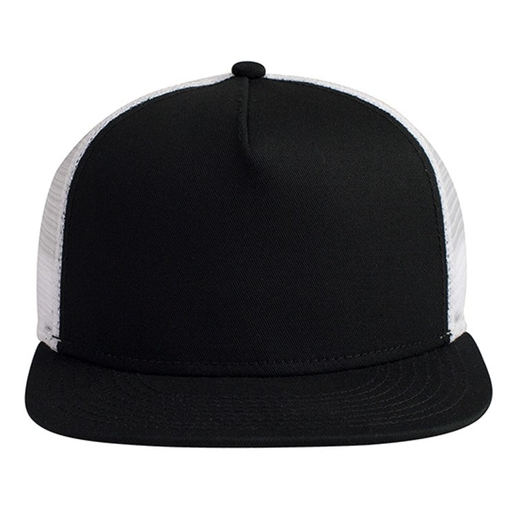 154-1124 OTTO CAP "OTTO SNAP" 5 Panel Mid Profile Mesh Back Trucker Snapback Hat