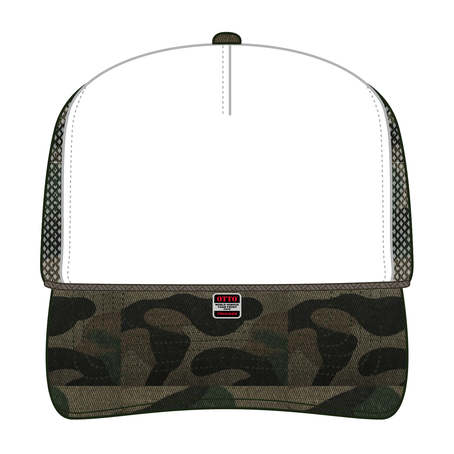 39-165 OTTO CAP 5 Panel High Crown Mesh Back Trucker Hat