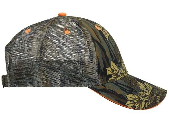 106-752 OTTO CAP Camouflage 6 Panel Low Profile Mesh Back Trucker Hat