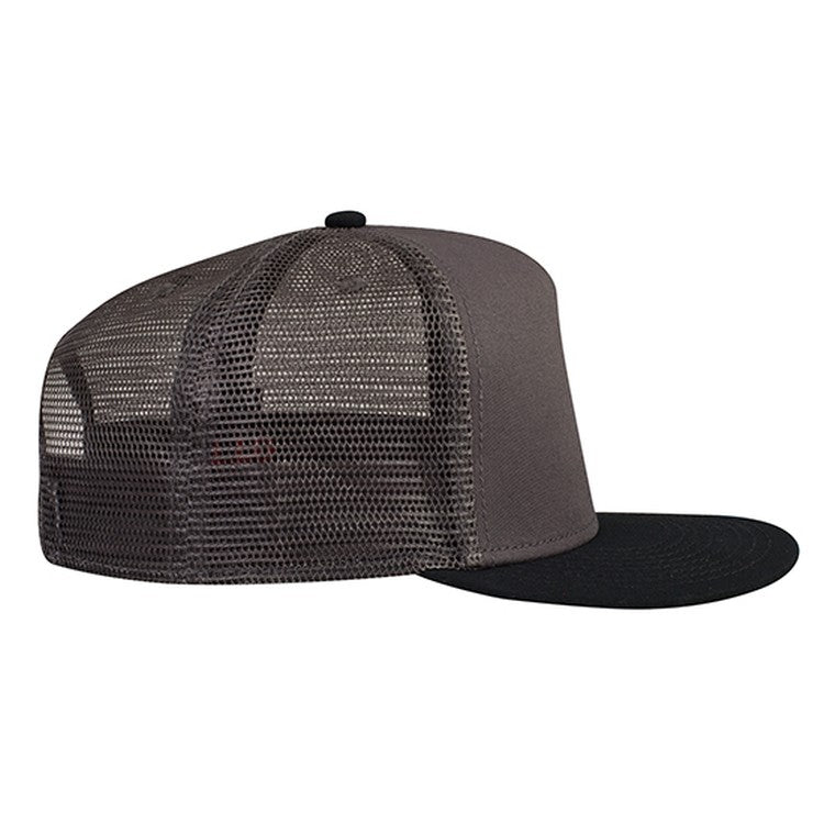 154-1124 OTTO CAP "OTTO SNAP" 5 Panel Mid Profile Mesh Back Trucker Snapback Hat