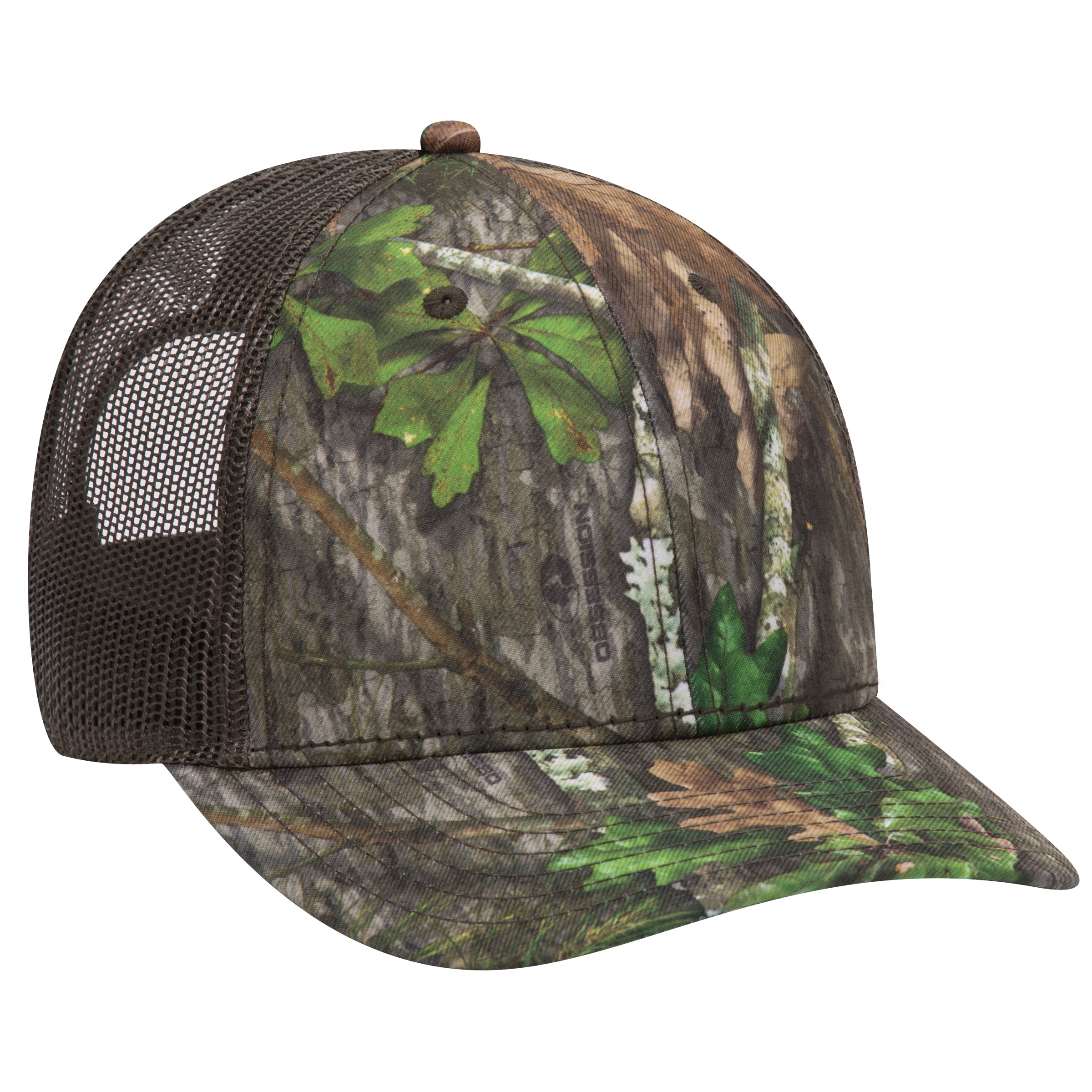 171-1293 OTTO CAP Mossy Oak Camouflage Superior Polyester Twill 6 Panel Low Profile Mesh Back Baseball Cap