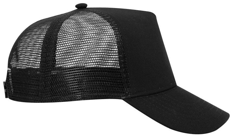 32-1104 OTTO CAP 5 Panel Mid Profile Mesh Back Trucker Hat