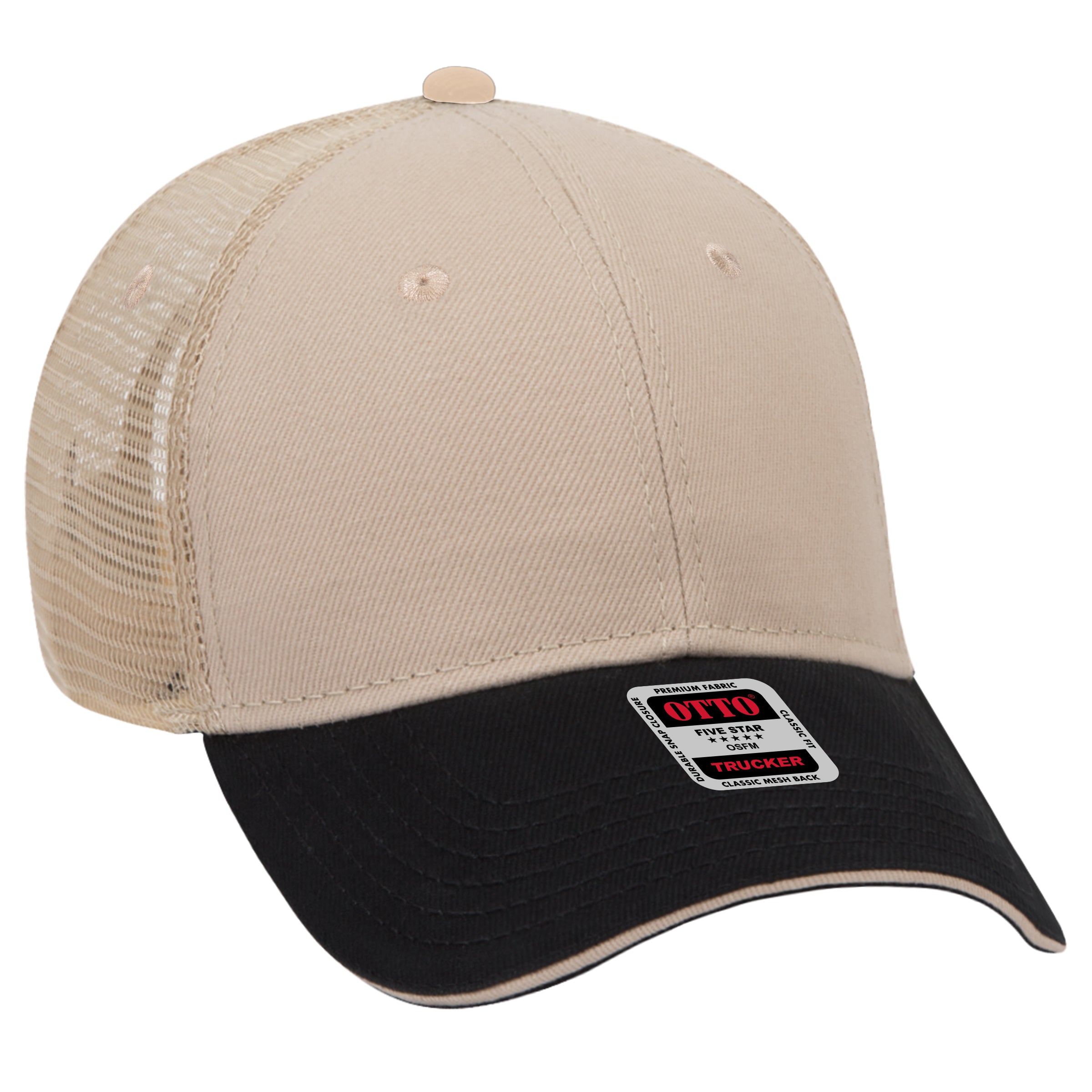84-482 OTTO CAP 6 Panel Low Profile Mesh Back Trucker Hat