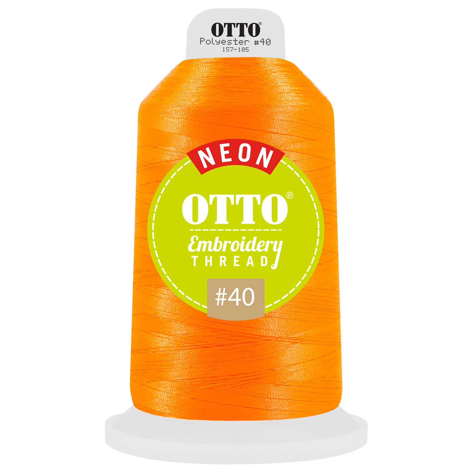 157-105 OTTO Embroidery Neon Thread #40 5,500 yd. King Cone