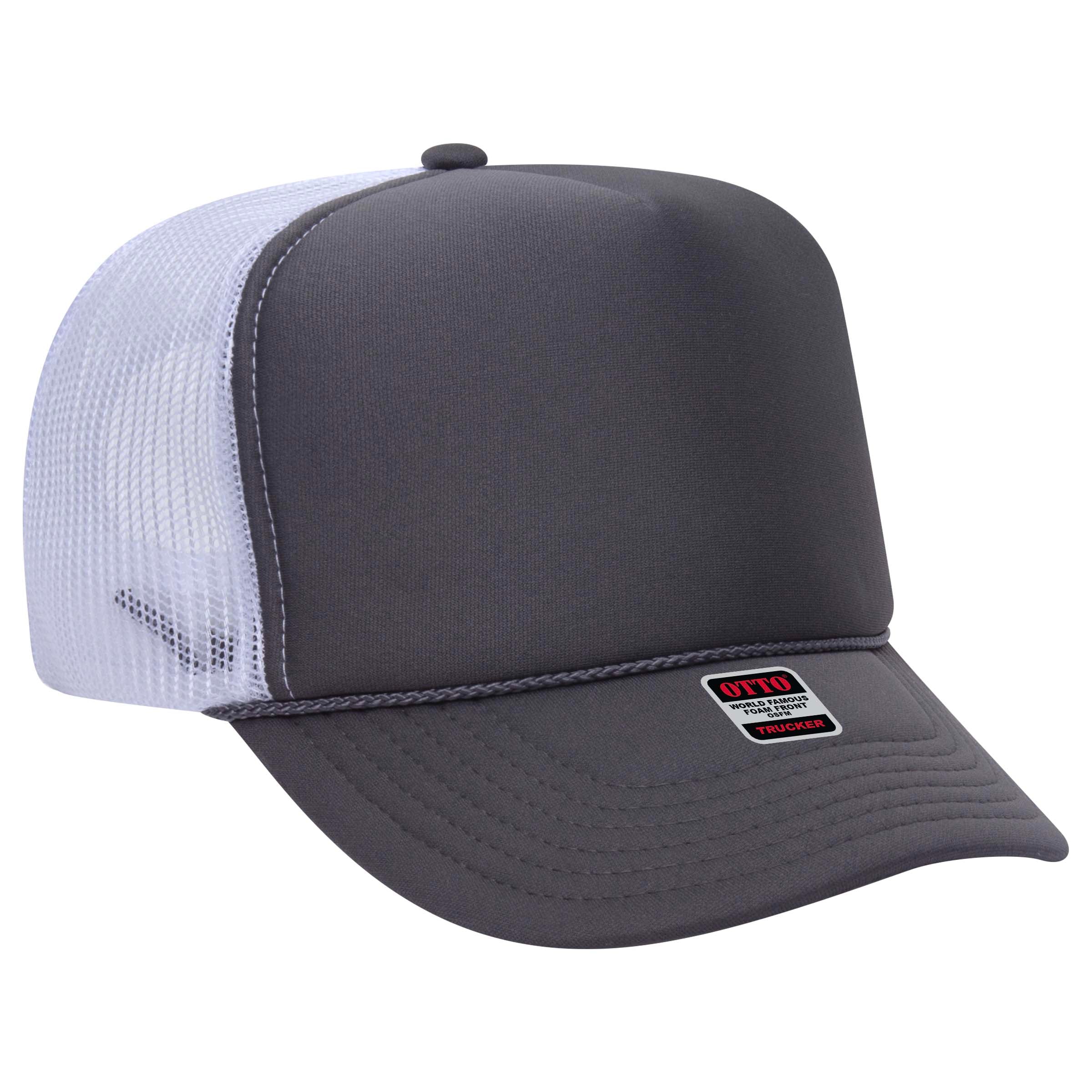 39-165 OTTO CAP 5 Panel High Crown Mesh Back Trucker Hat