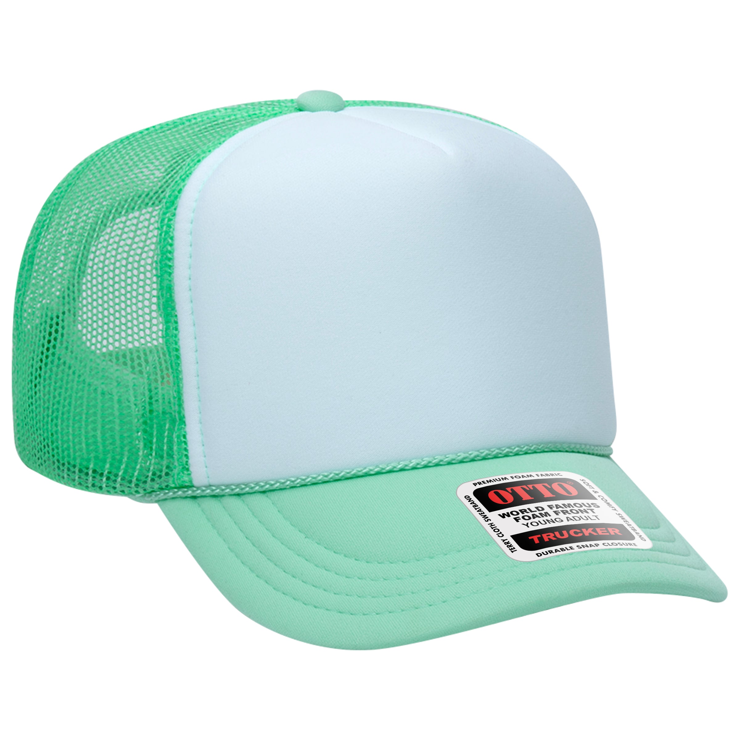 39-165 OTTO CAP 5 Panel High Crown Mesh Back Trucker Hat