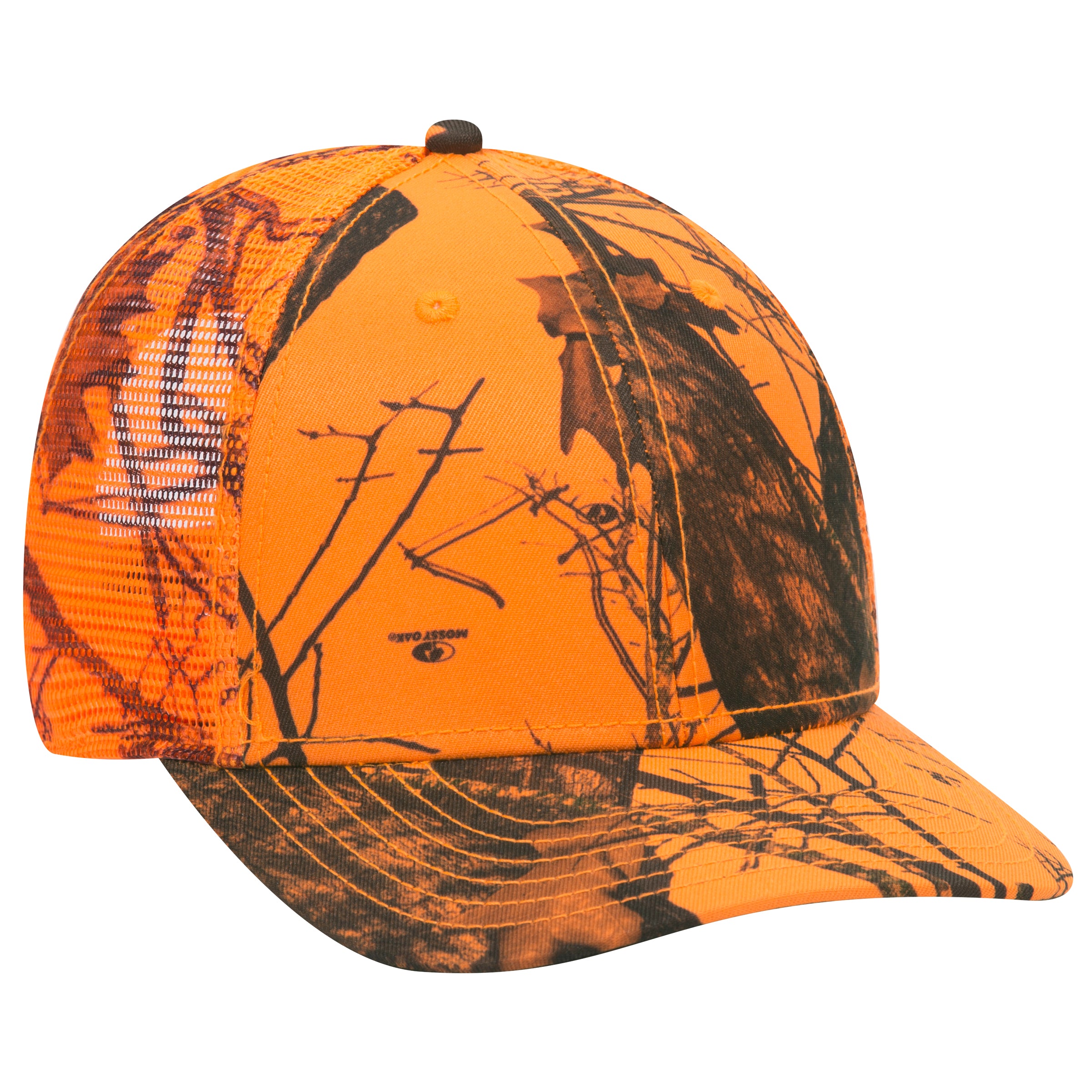 171-1292 OTTO CAP Mossy Oak Camouflage Superior Polyester Twill 6 Panel Low Profile Mesh Back Baseball Cap