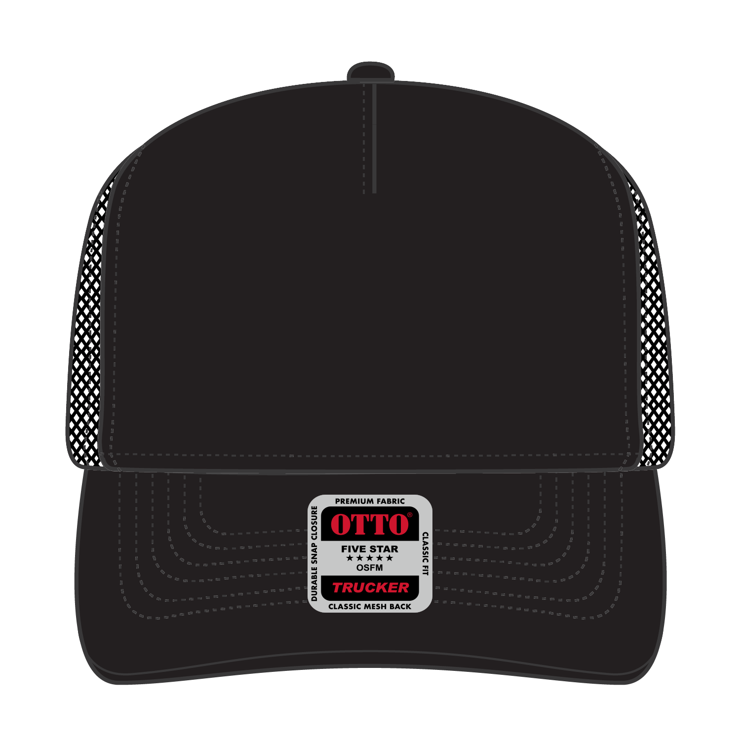 32-285 OTTO CAP 5 Panel Mid Profile Mesh Back Trucker Hat