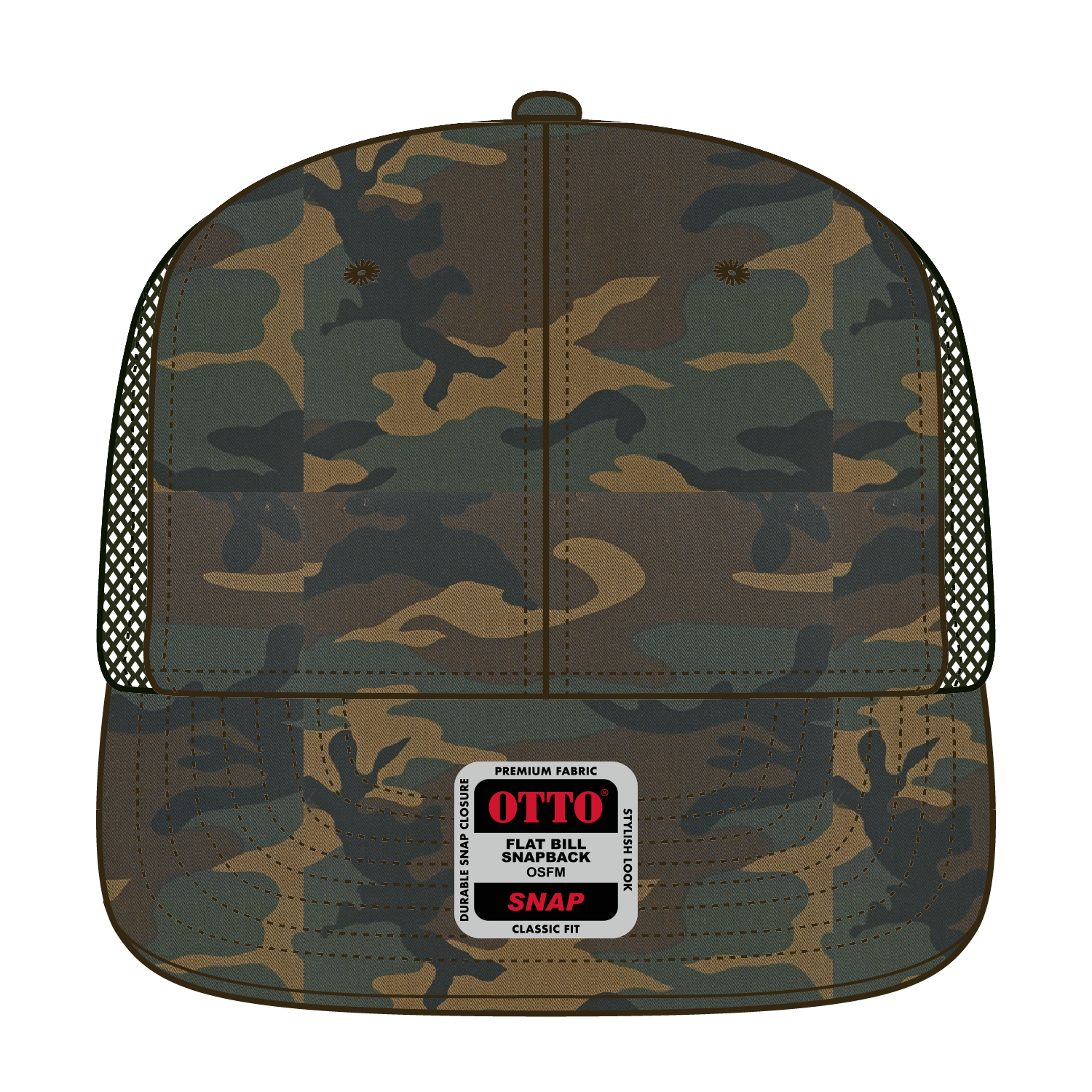 141-1070 OTTO CAP "OTTO SNAP" 6 Panel Pro Style Mesh Back Trucker Snapback Hat