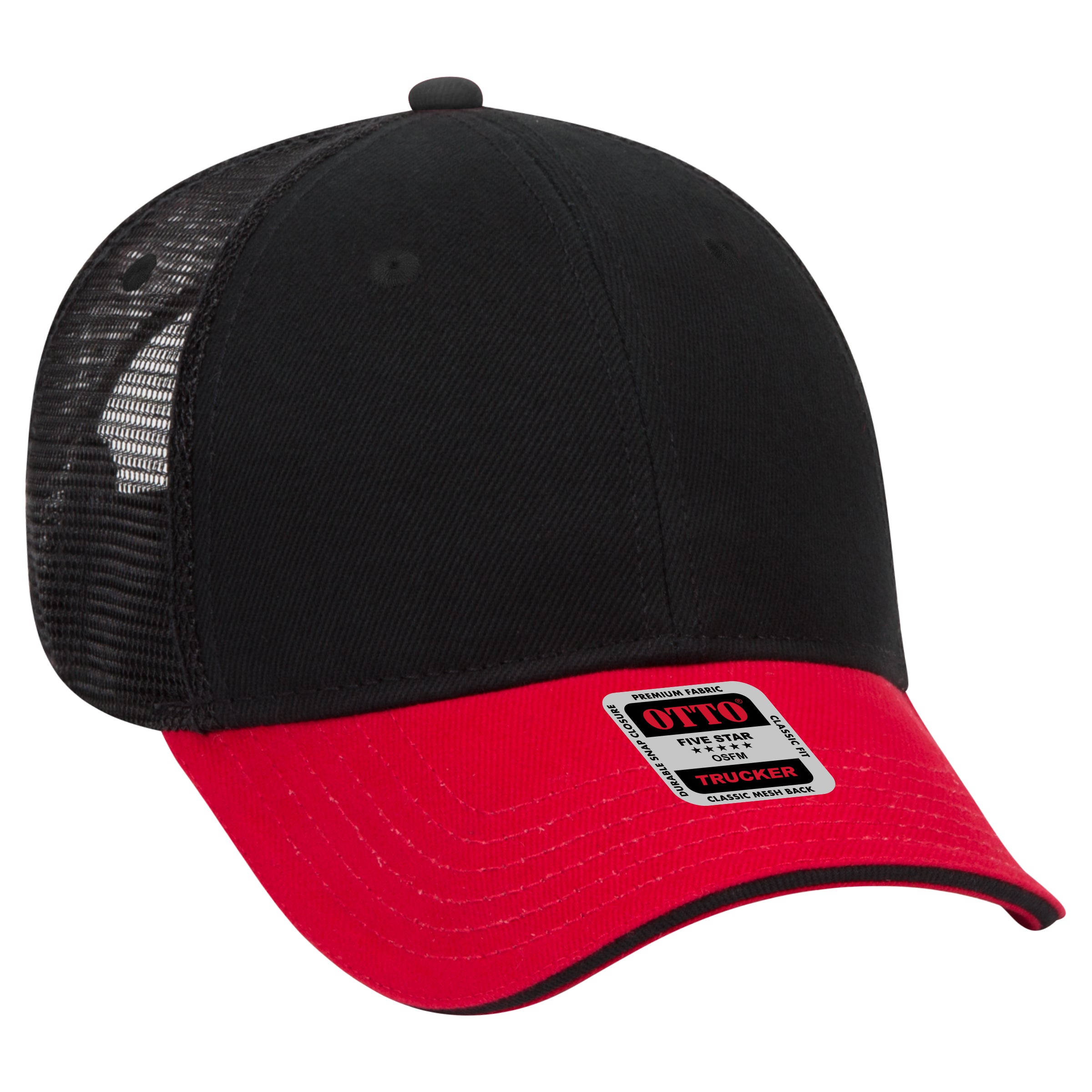 84-482 OTTO CAP 6 Panel Low Profile Mesh Back Trucker Hat