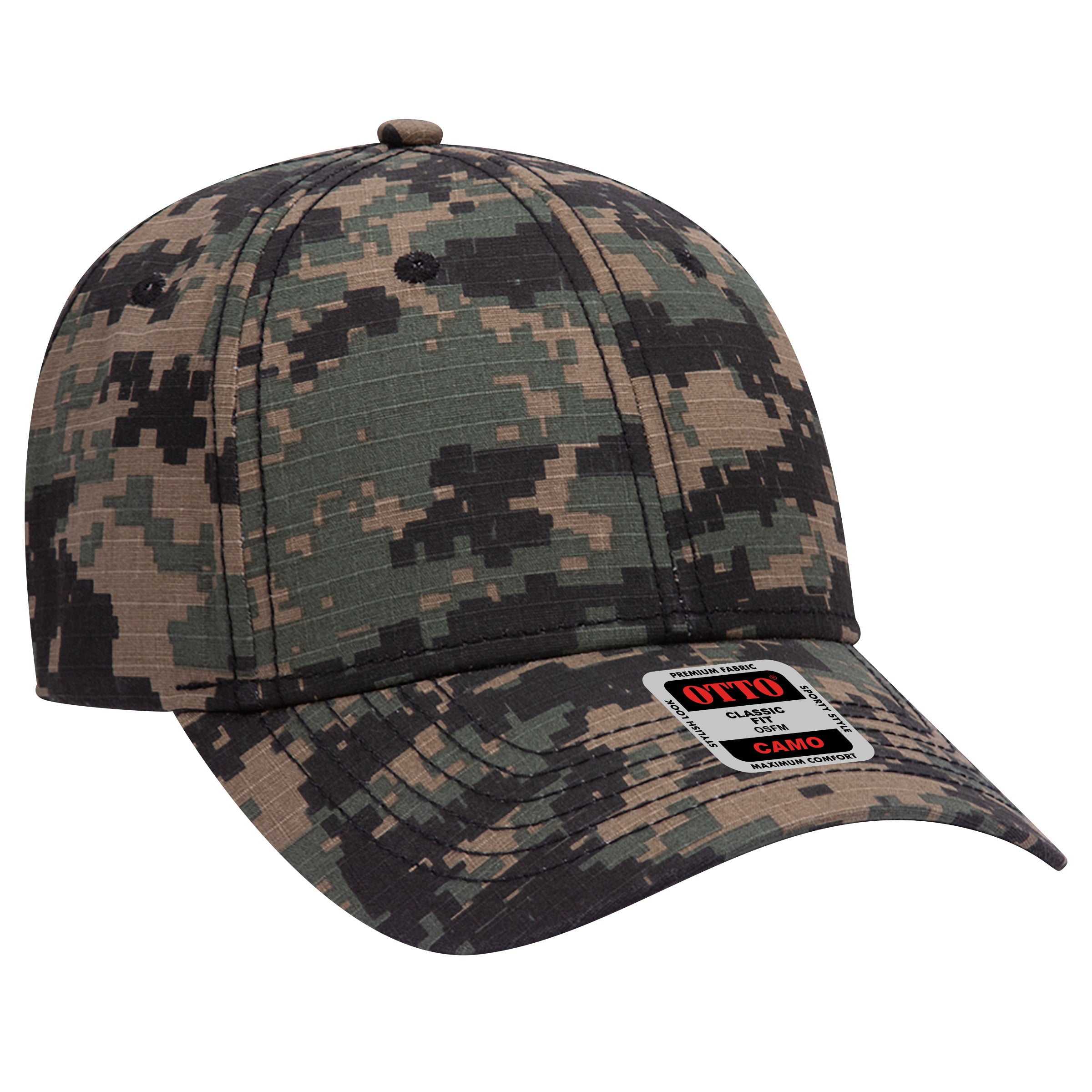 103-713 OTTO CAP Camouflage 6 Panel Low Profile Baseball Cap