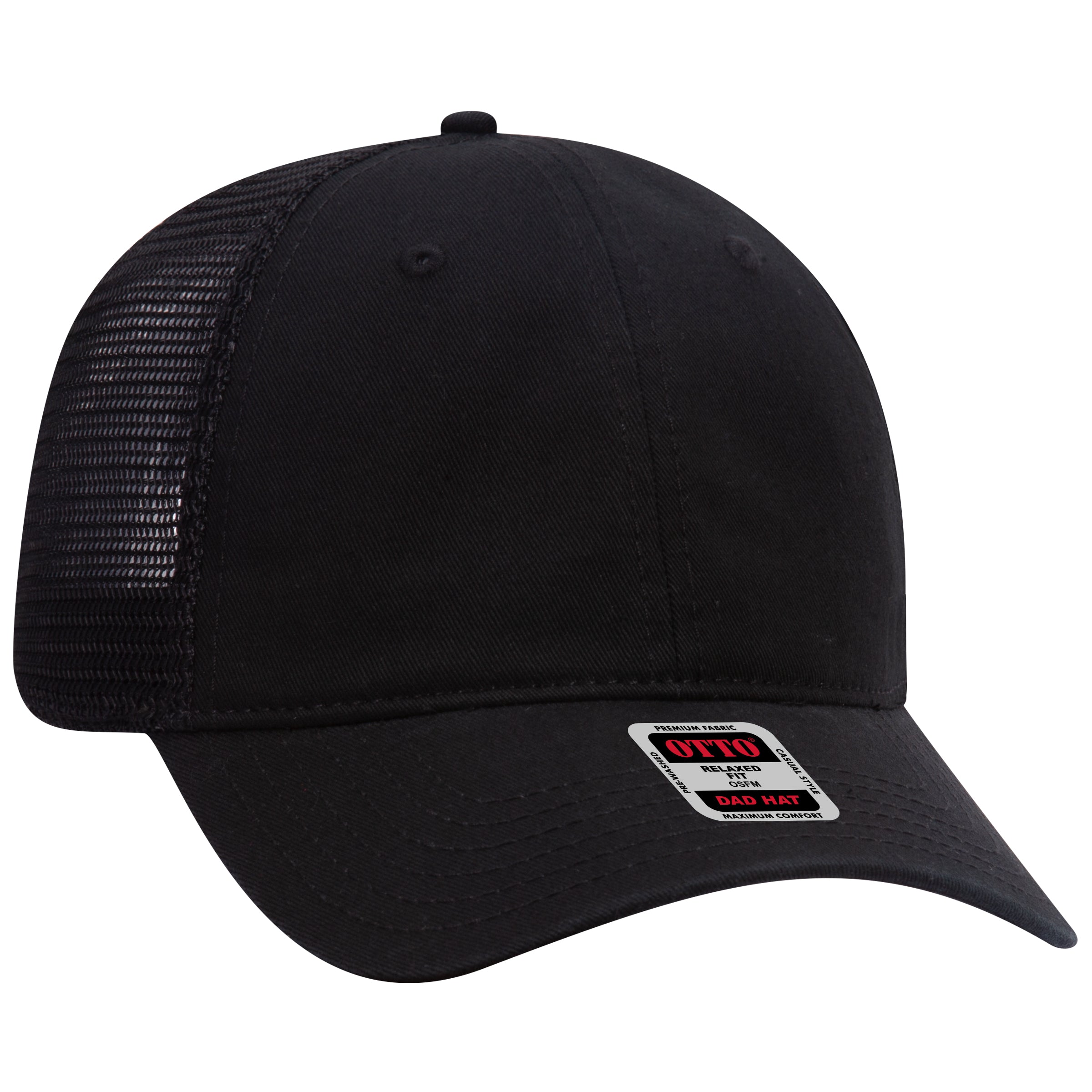 121-858 OTTO CAP 6 Panel Low Profile Mesh Back Trucker Dad Hat