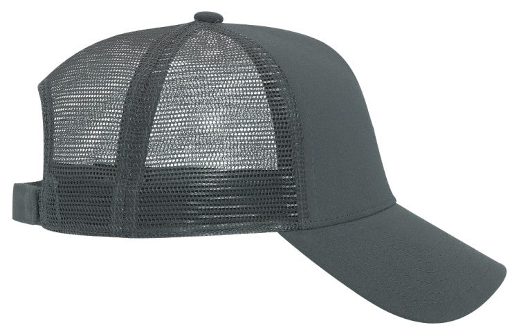 32-934 OTTO CAP 5 Panel Mid Profile Mesh Back Trucker Hat