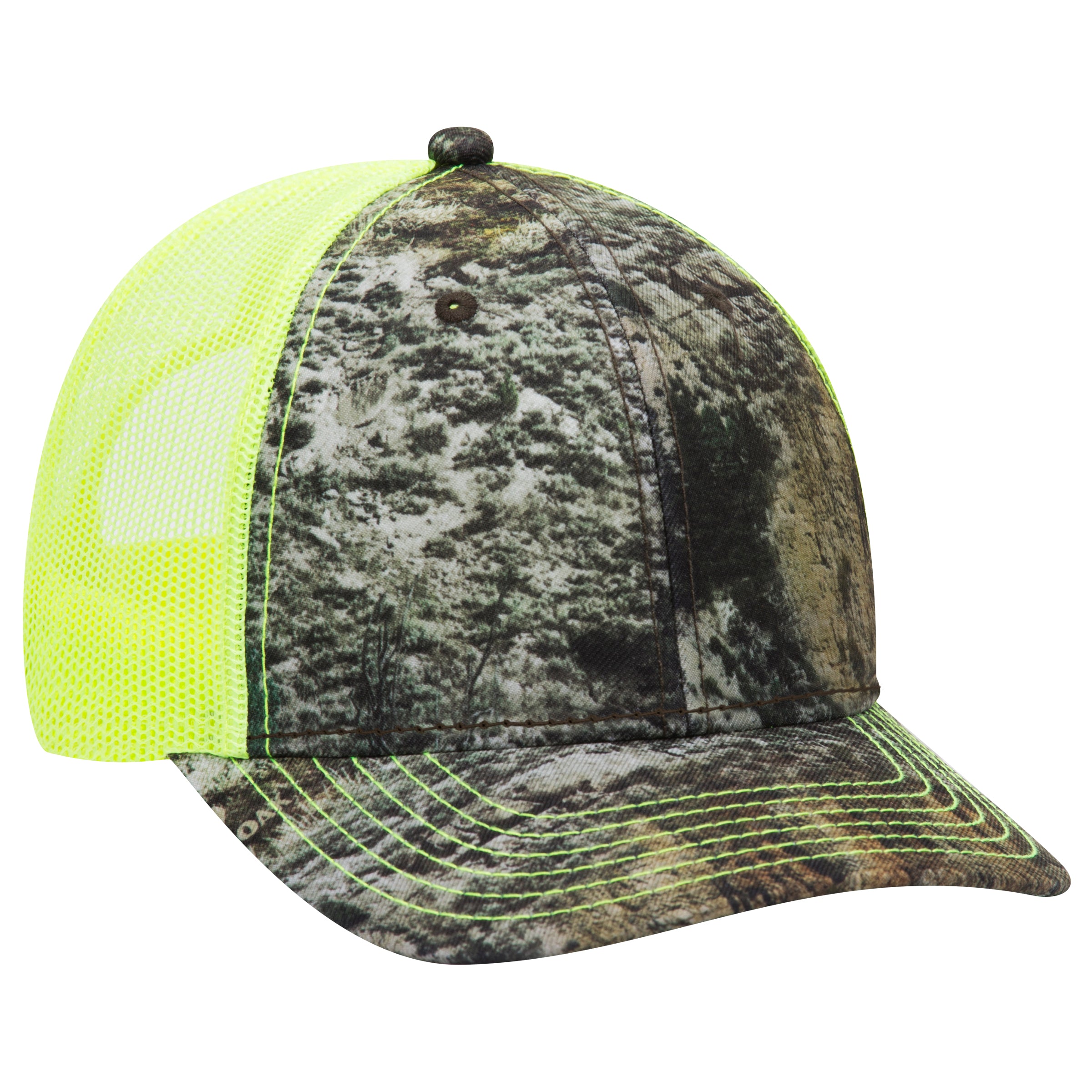 171-1293 OTTO CAP Mossy Oak Camouflage Superior Polyester Twill 6 Panel Low Profile Mesh Back Baseball Cap