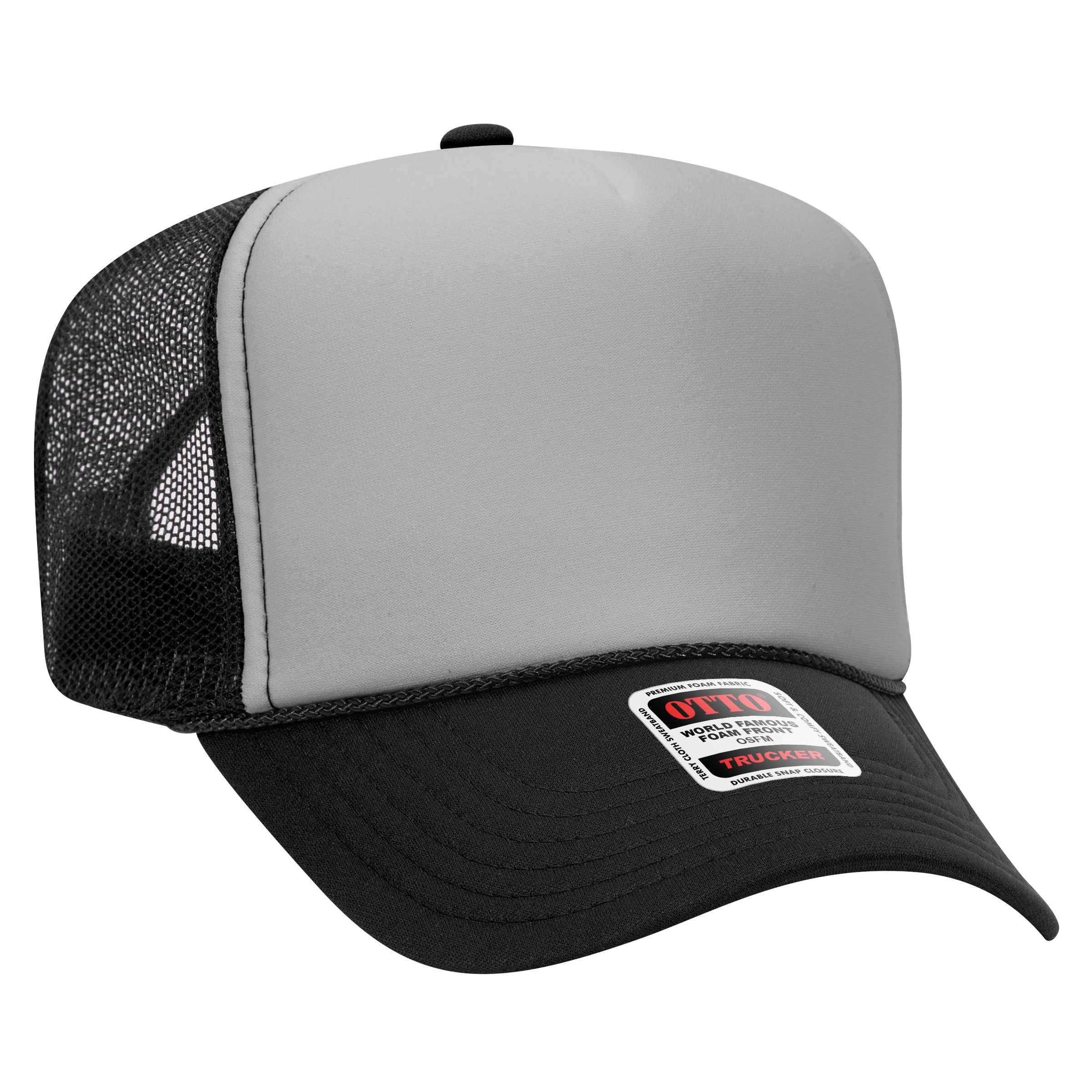 39-165 OTTO CAP 5 Panel High Crown Mesh Back Trucker Hat