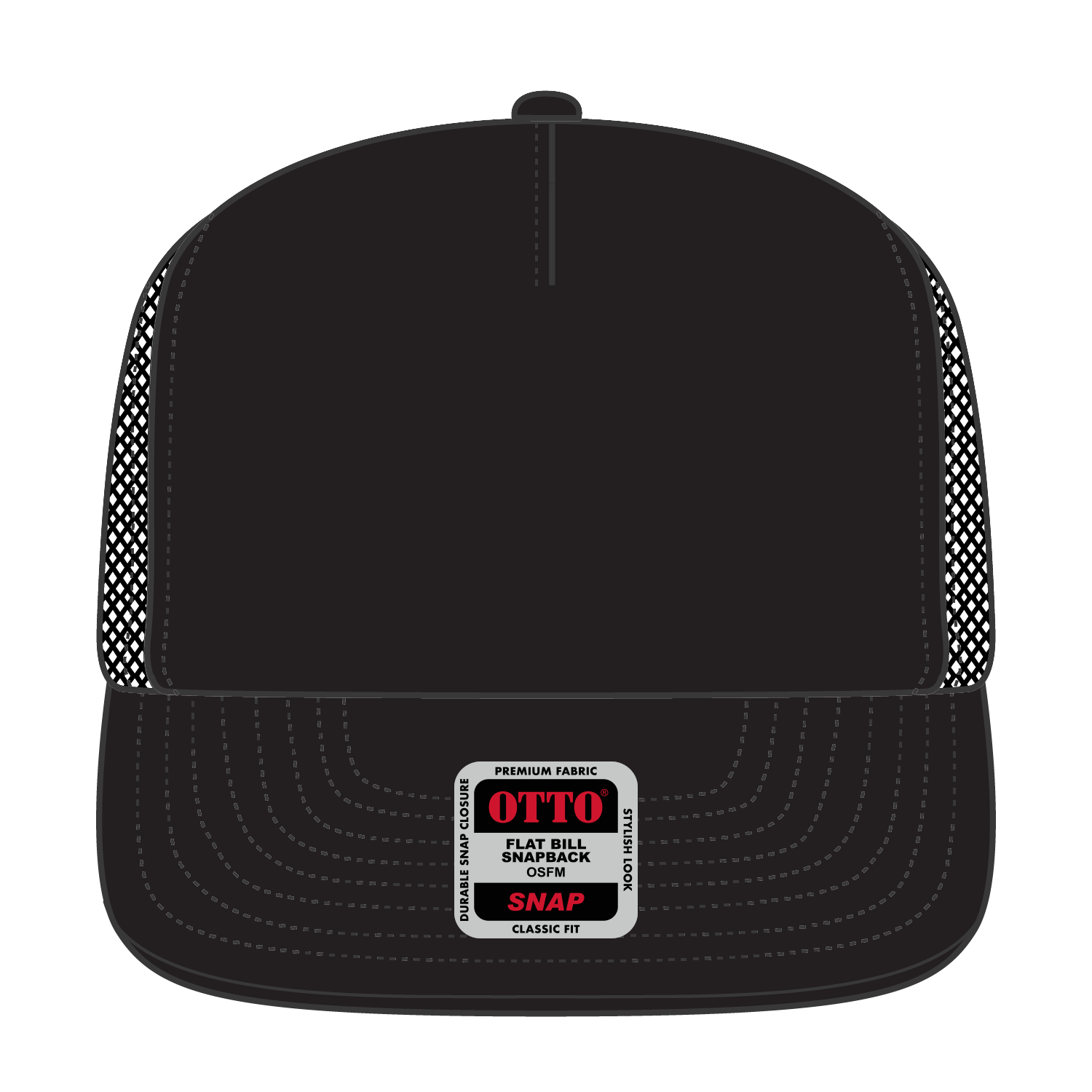 164-1190 OTTO CAP "OTTO SNAP" 5 Panel Mid Profile Mesh Back Trucker Snapback Hat