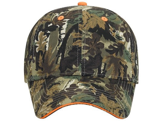 71-602 OTTO CAP Camouflage 6 Panel Low Profile Baseball Cap