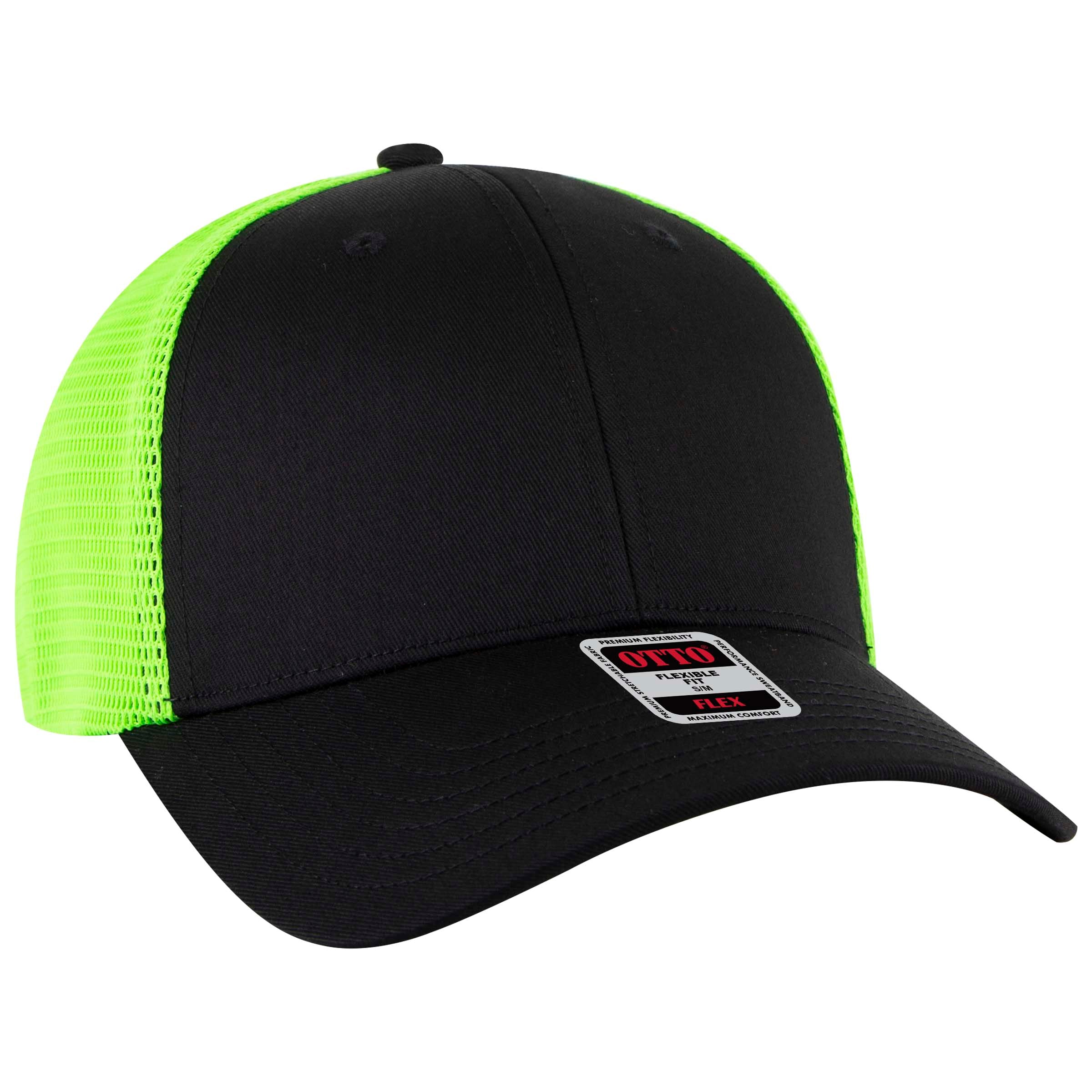 135-2 OTTO CAP "OTTO FLEX" 6 Panel Low Profile Mesh Back Trucker Hat