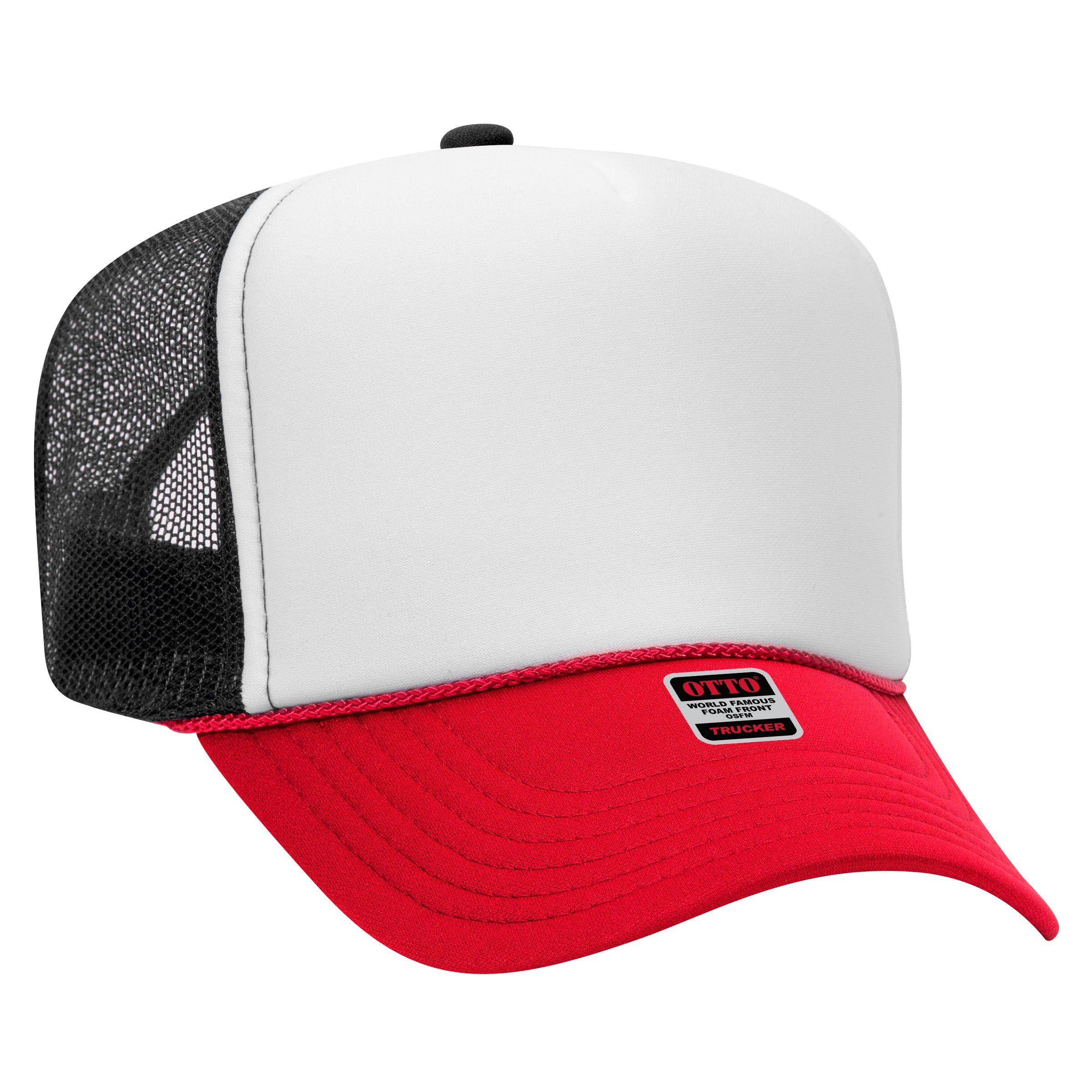 39-165 OTTO CAP 5 Panel High Crown Mesh Back Trucker Hat