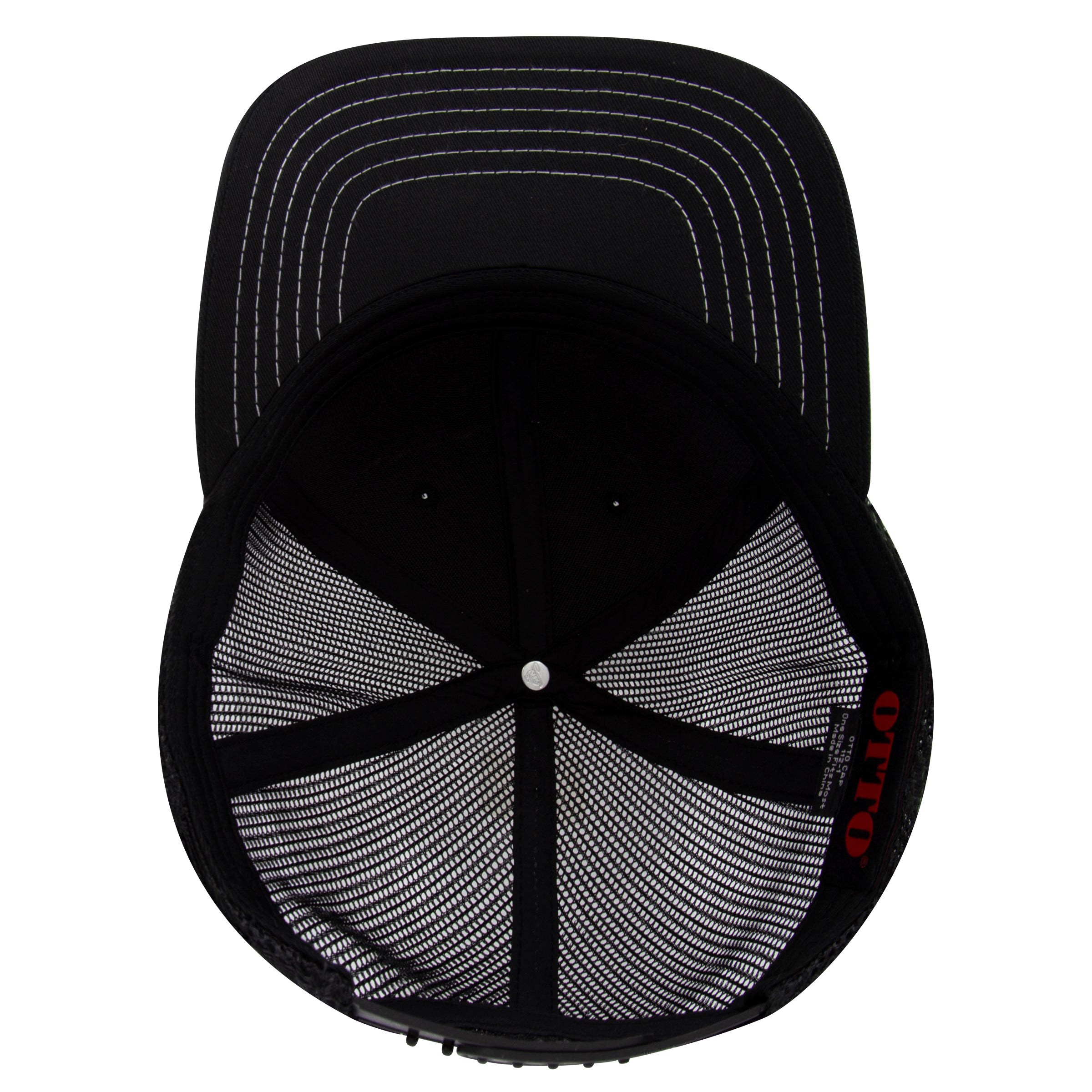112-1 OTTO Cap 6 Panel Mid Profile Mesh Back Trucker Hat