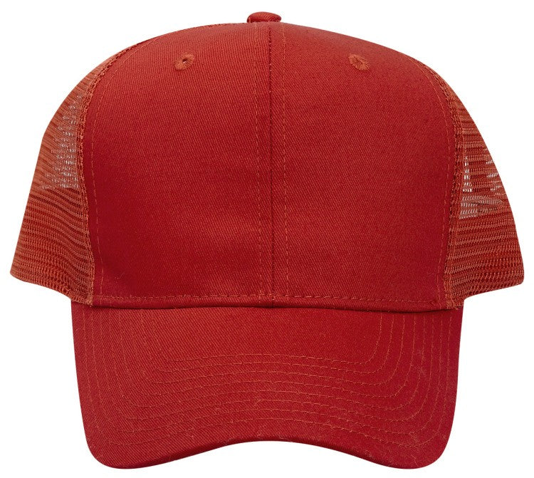 30-1103 OTTO CAP 6 Panel Mid Profile Mesh Back Trucker Hat