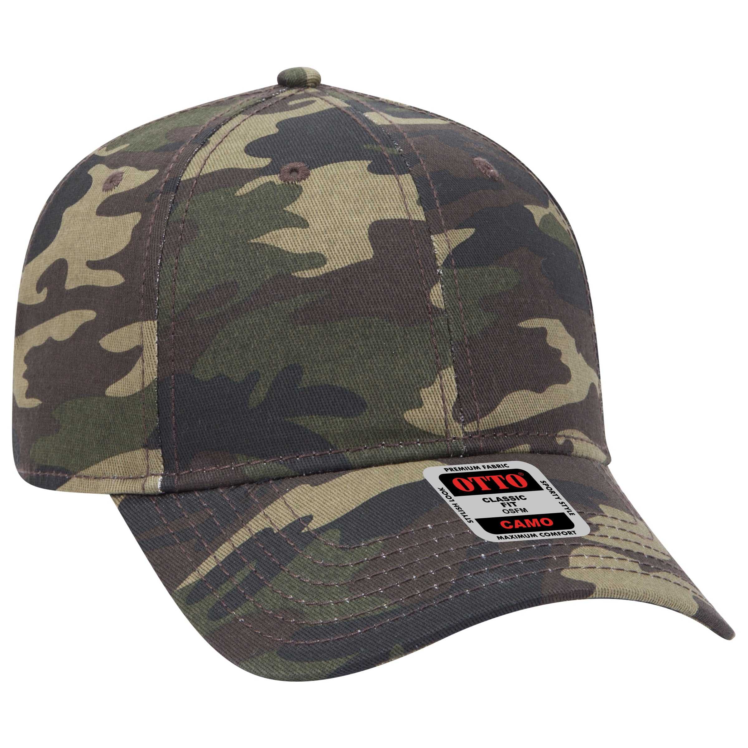 78-353 OTTO CAP Camouflage 6 Panel Low Profile Baseball Cap