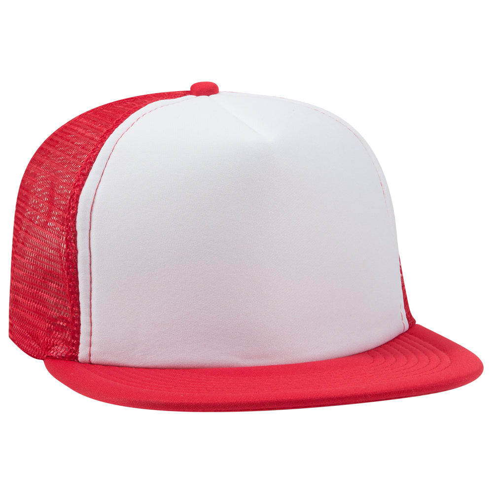 132-1037 OTTO CAP "OTTO SNAP" 5 Panel High Crown Mesh Back Trucker Snapback Hat