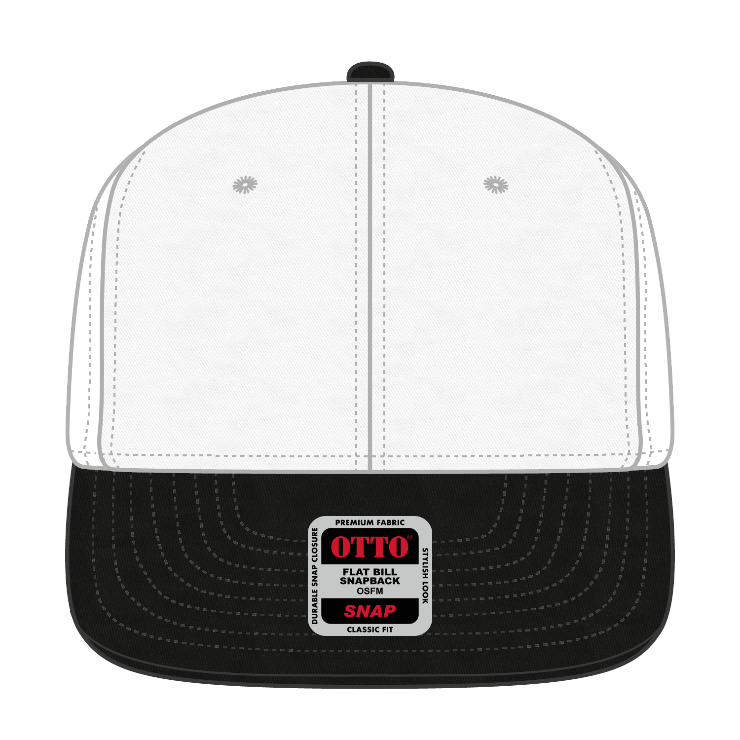 148-1197 OTTO CAP "OTTO SNAP" 6 Panel Mid Profile Snapback Hat