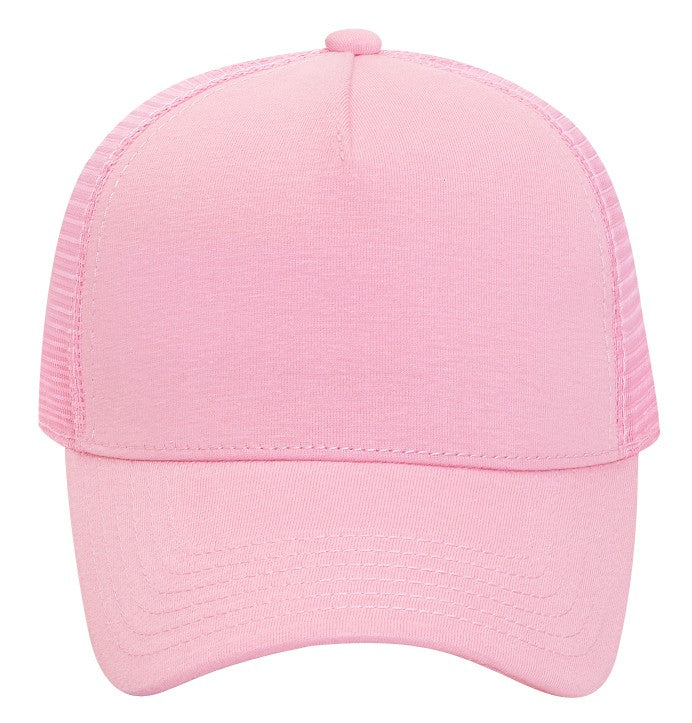 32-934 OTTO CAP 5 Panel Mid Profile Mesh Back Trucker Hat
