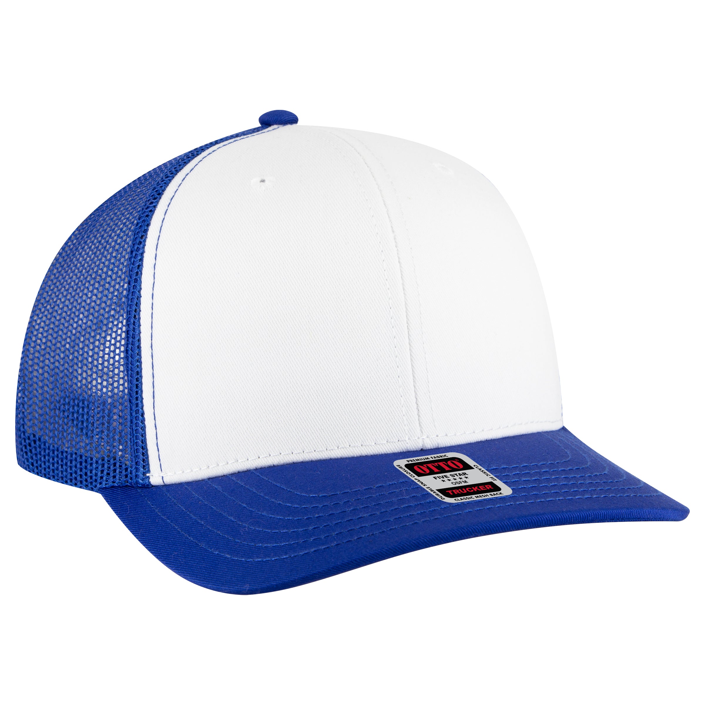 112-1 OTTO Cap 6 Panel Mid Profile Mesh Back Trucker Hat