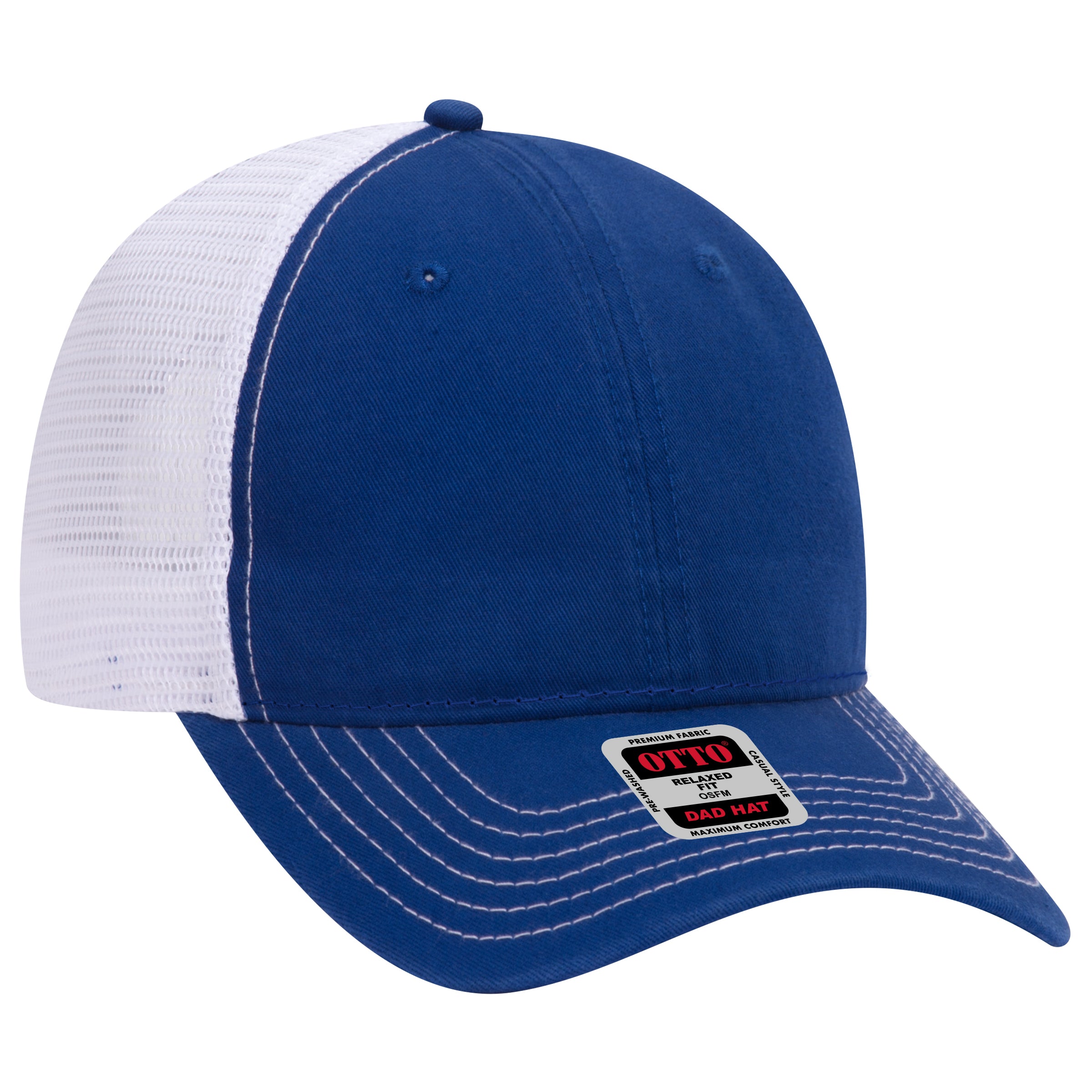 121-858 OTTO CAP 6 Panel Low Profile Mesh Back Trucker Dad Hat