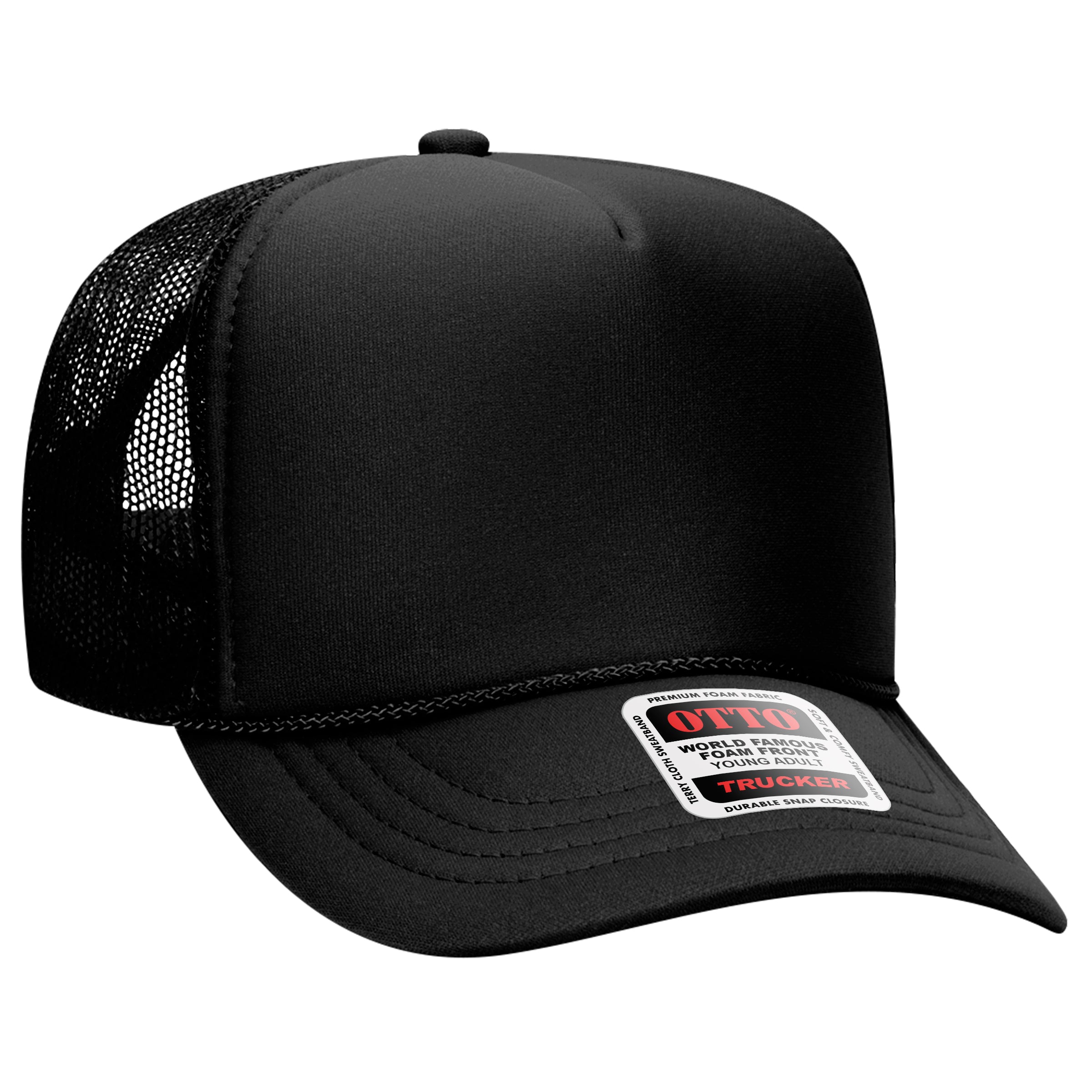 39-165 OTTO CAP 5 Panel High Crown Mesh Back Trucker Hat