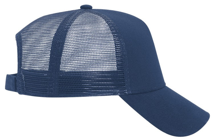 32-934 OTTO CAP 5 Panel Mid Profile Mesh Back Trucker Hat