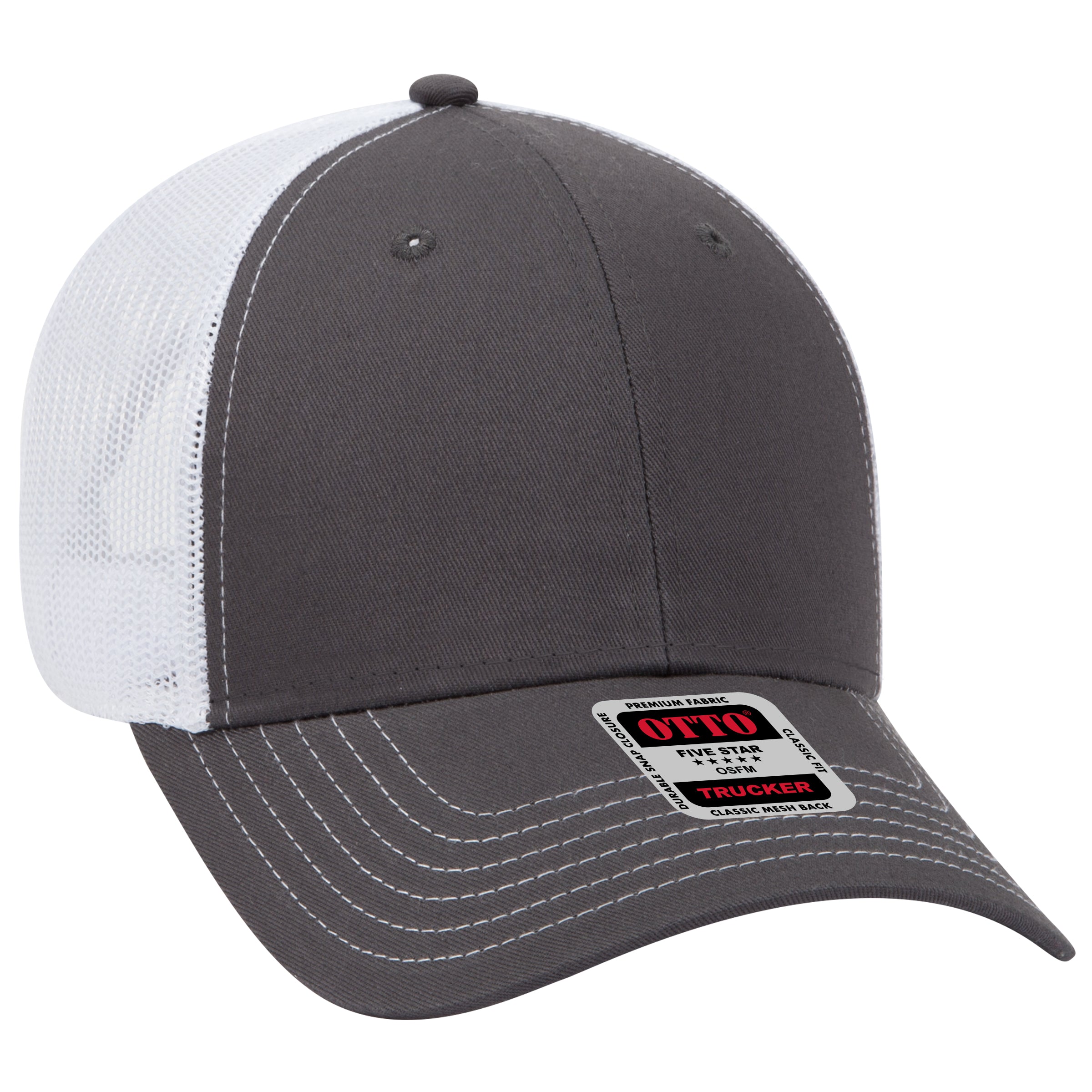 83-1239 OTTO CAP 6 Panel Low Profile Mesh Back Trucker Hat
