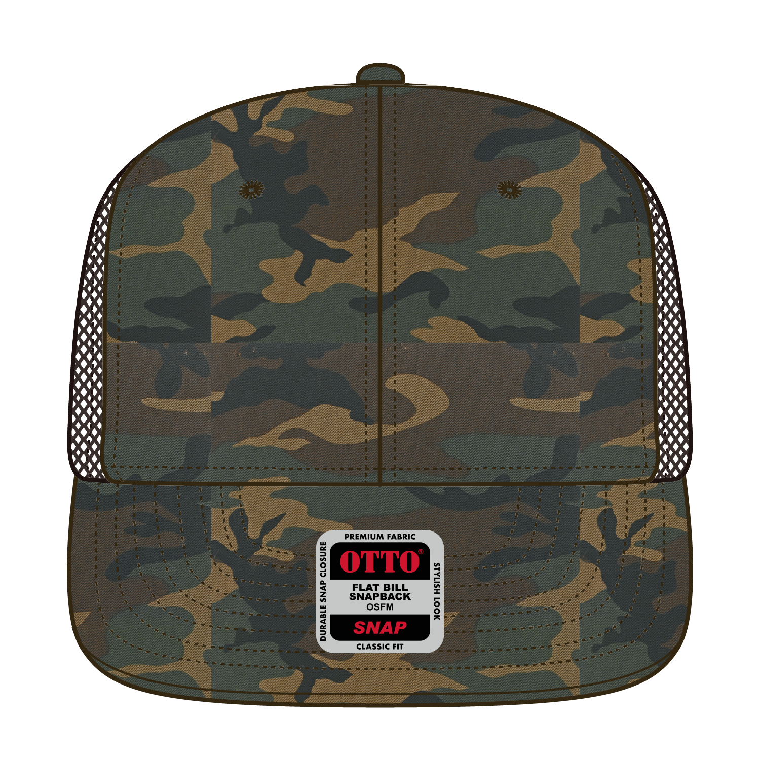 141-1070 OTTO CAP "OTTO SNAP" 6 Panel Pro Style Mesh Back Trucker Snapback Hat