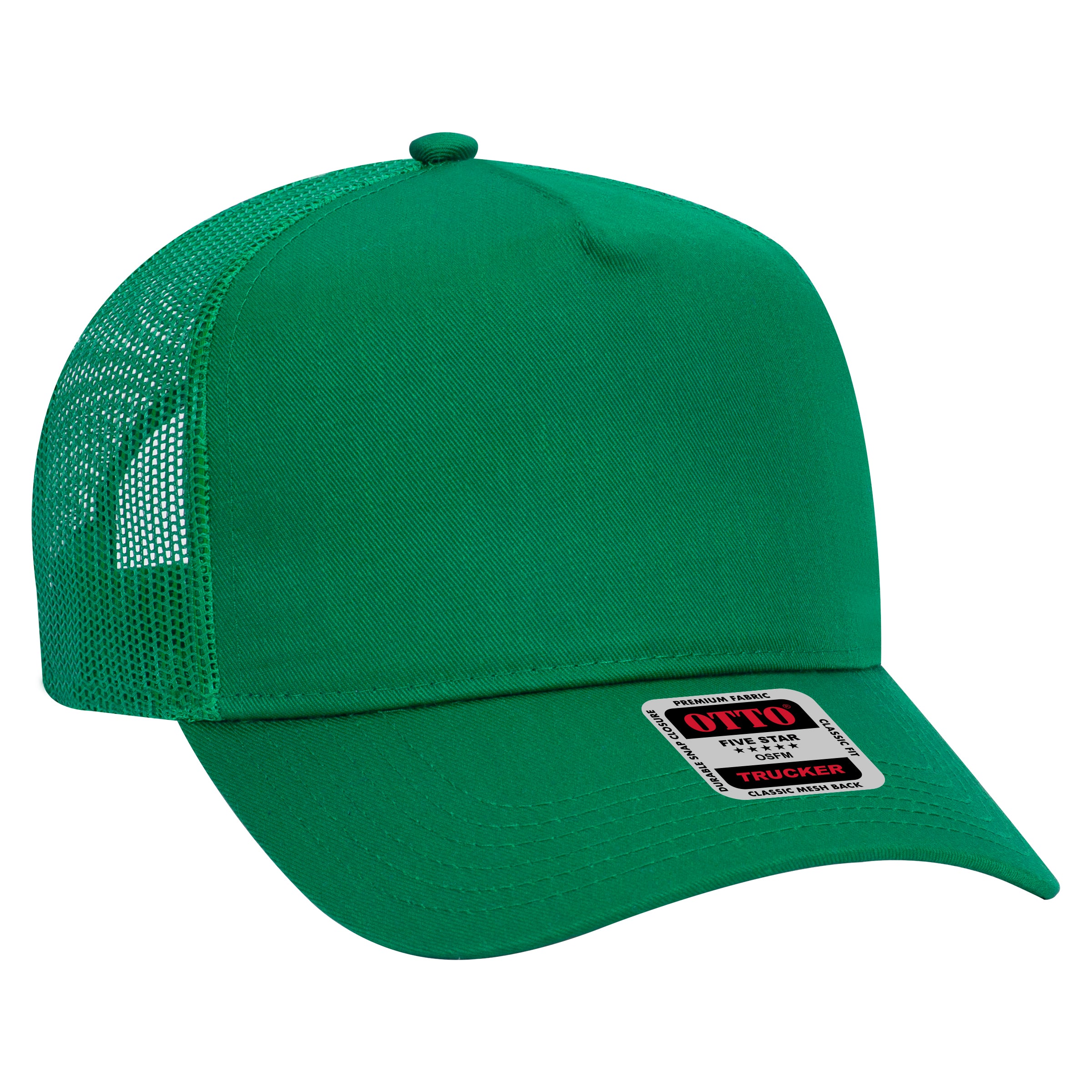 32-285 OTTO CAP 5 Panel Mid Profile Mesh Back Trucker Hat