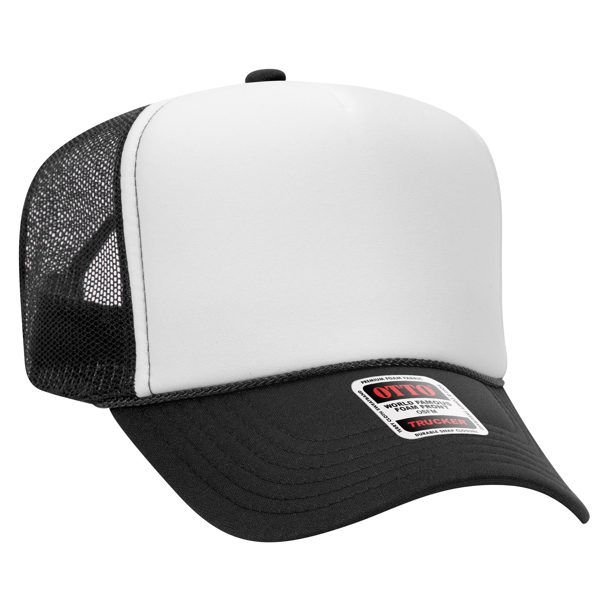 39-165 OTTO CAP 5 Panel High Crown Mesh Back Trucker Hat