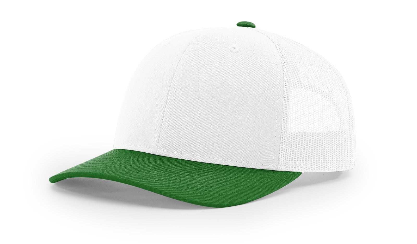White and kelly green Richardson 112 Blank Trucker Hat by The Hometown Co.