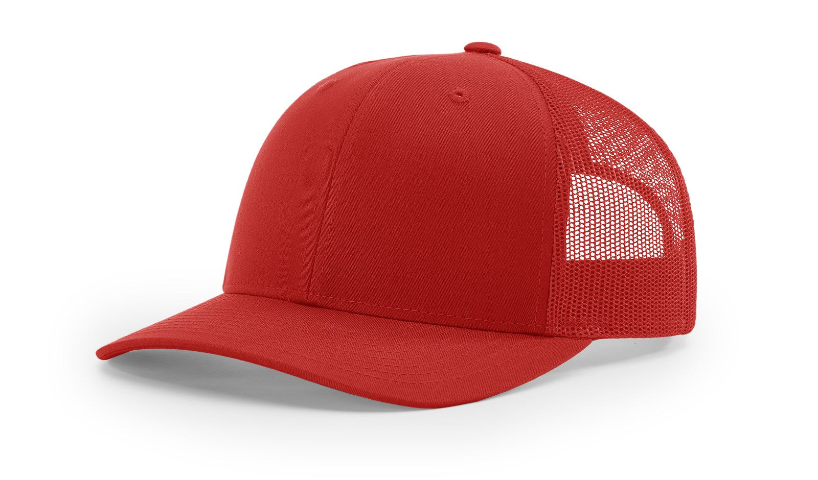 Solid red Richardson 112 Blank Trucker Hat from The Hometown Co.