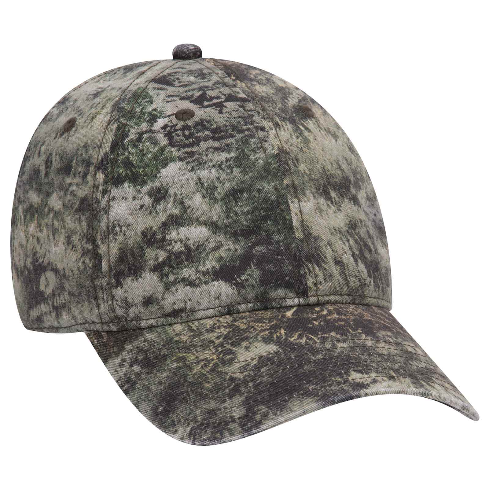 171-1296 OTTO CAP Mossy Oak Camouflage Garment Washed 6 Panel Low Profile Baseball Cap