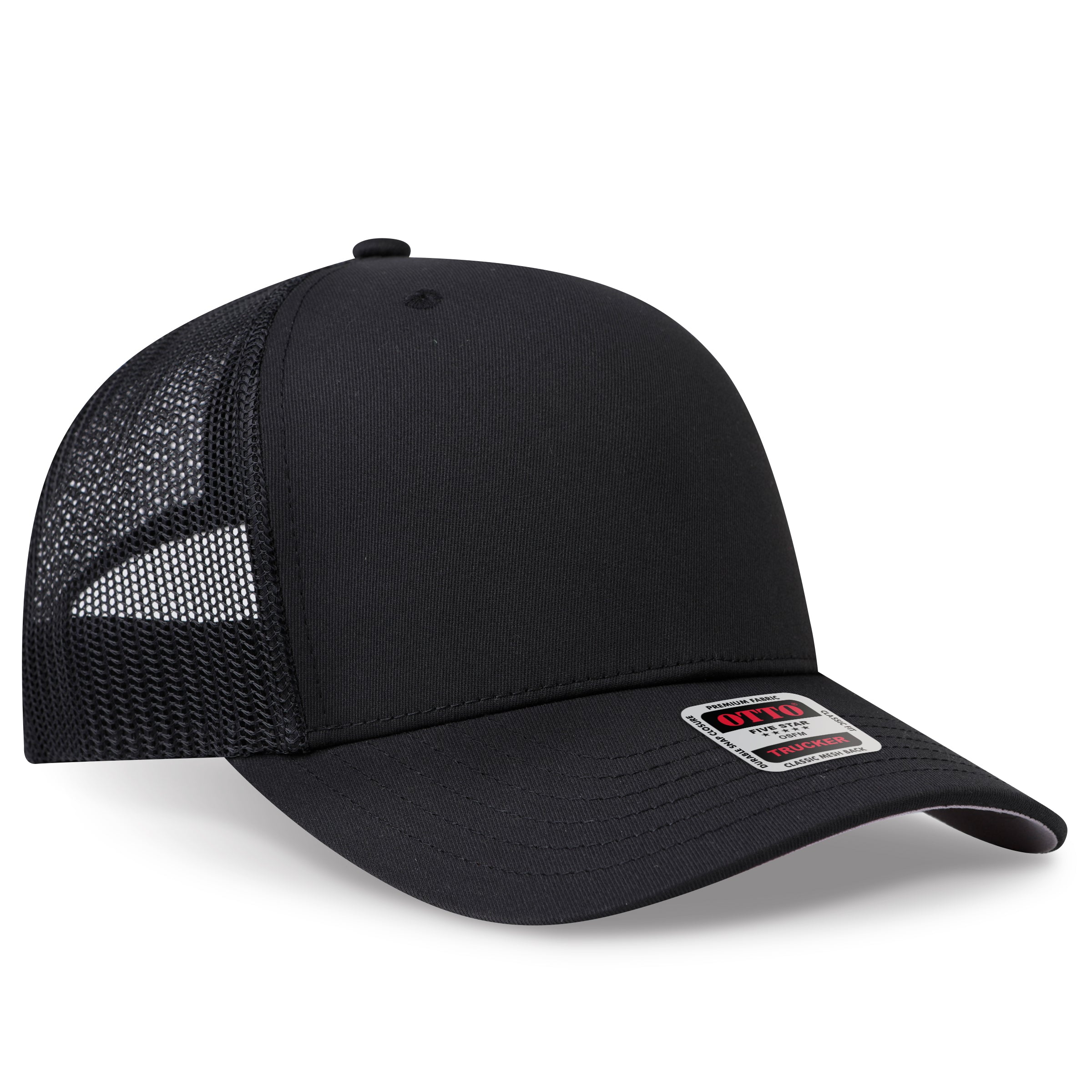 1120-1 OTTO CAP Seamless 6 Panel Mid Profile Mesh Back Trucker Hat