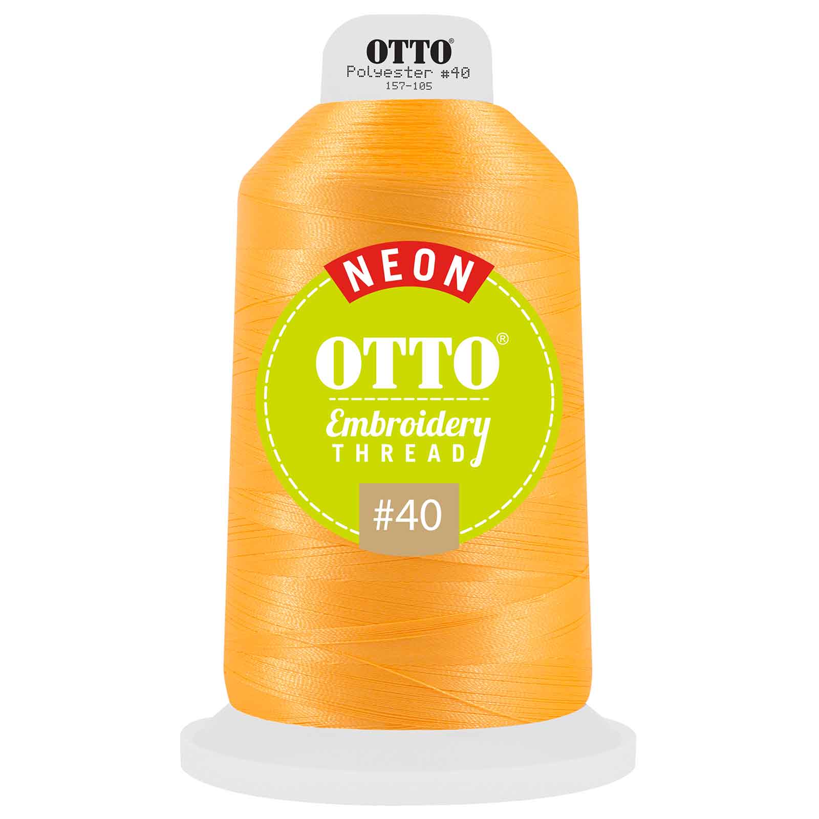 157-105 OTTO Embroidery Neon Thread #40 5,500 yd. King Cone