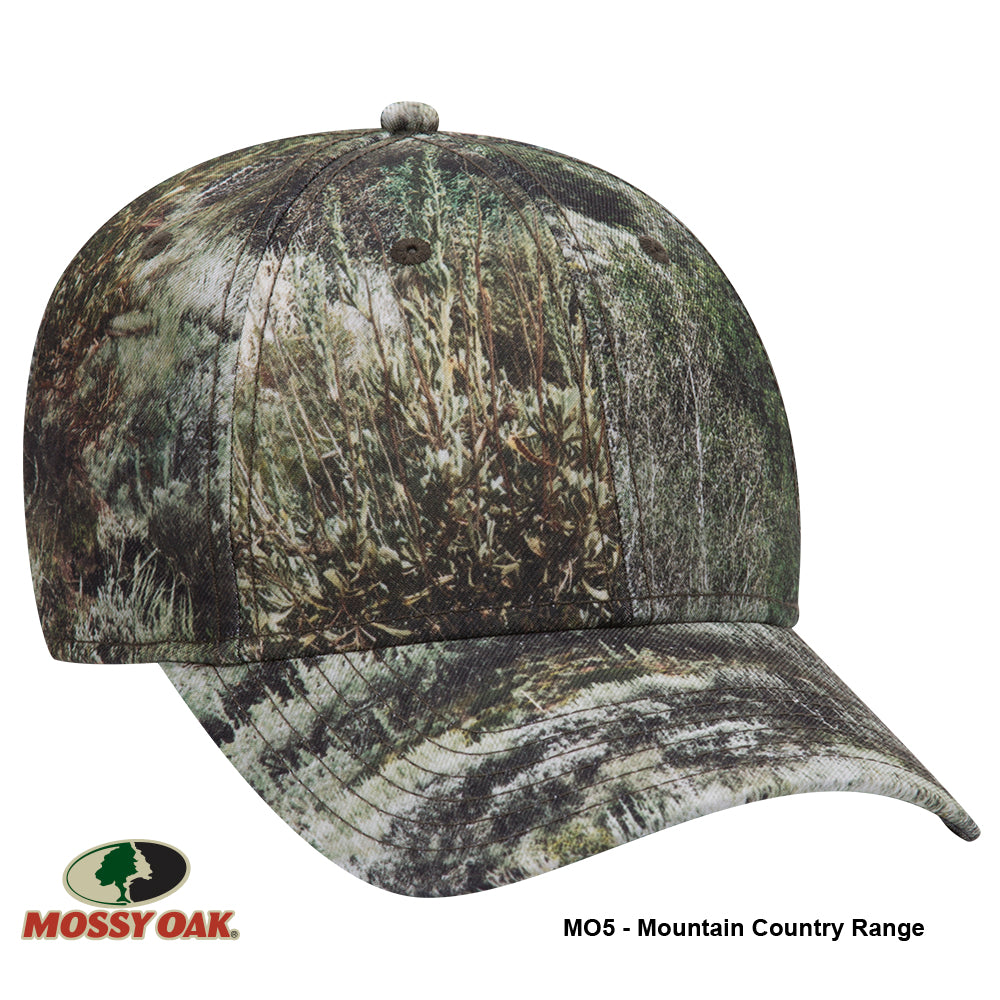 171-1295 OTTO CAP Mossy Oak Camouflage Superior Polyester Twill 6 Panel Low Profile Baseball Cap