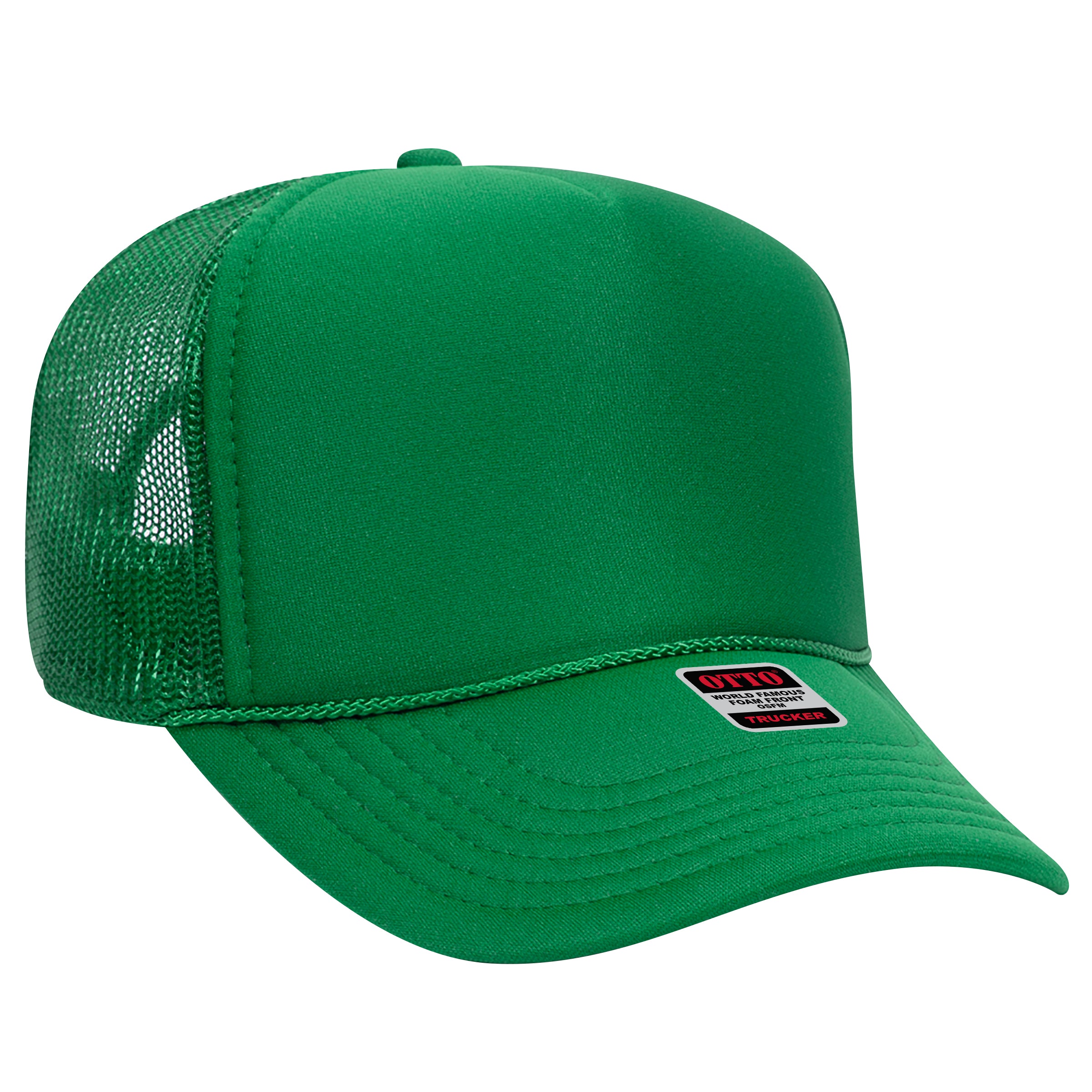 32-467 OTTO CAP 5 Panel Mid Profile Mesh Back Trucker Hat