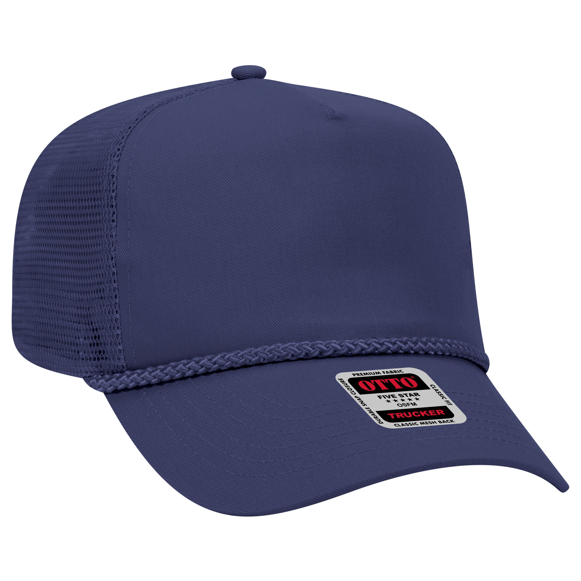 39-071 OTTO CAP 5 Panel Mid Profile Mesh Back Trucker Hat