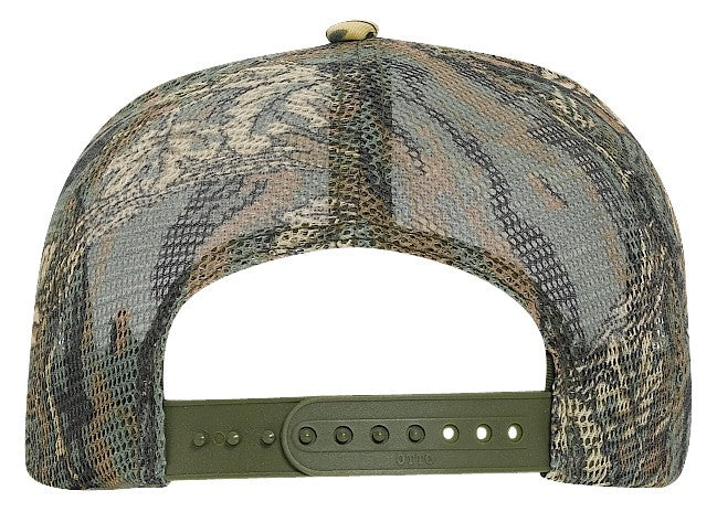 47-049 OTTO CAP Camouflage 5 Panel Mid Crown Mesh Back Trucker Hat