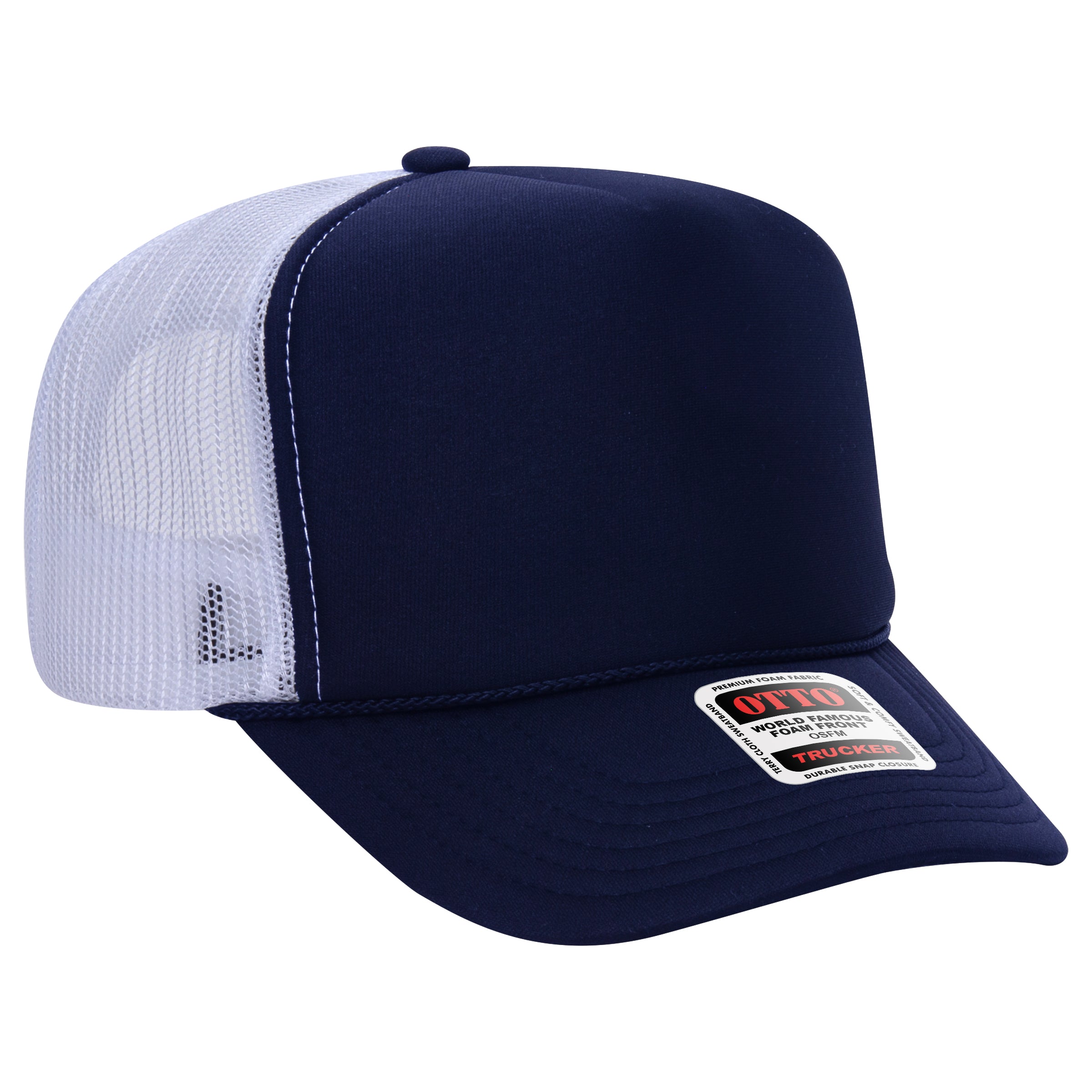 39-165 OTTO CAP 5 Panel High Crown Mesh Back Trucker Hat