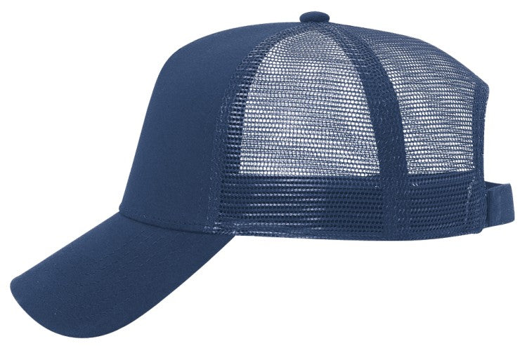 32-934 OTTO CAP 5 Panel Mid Profile Mesh Back Trucker Hat